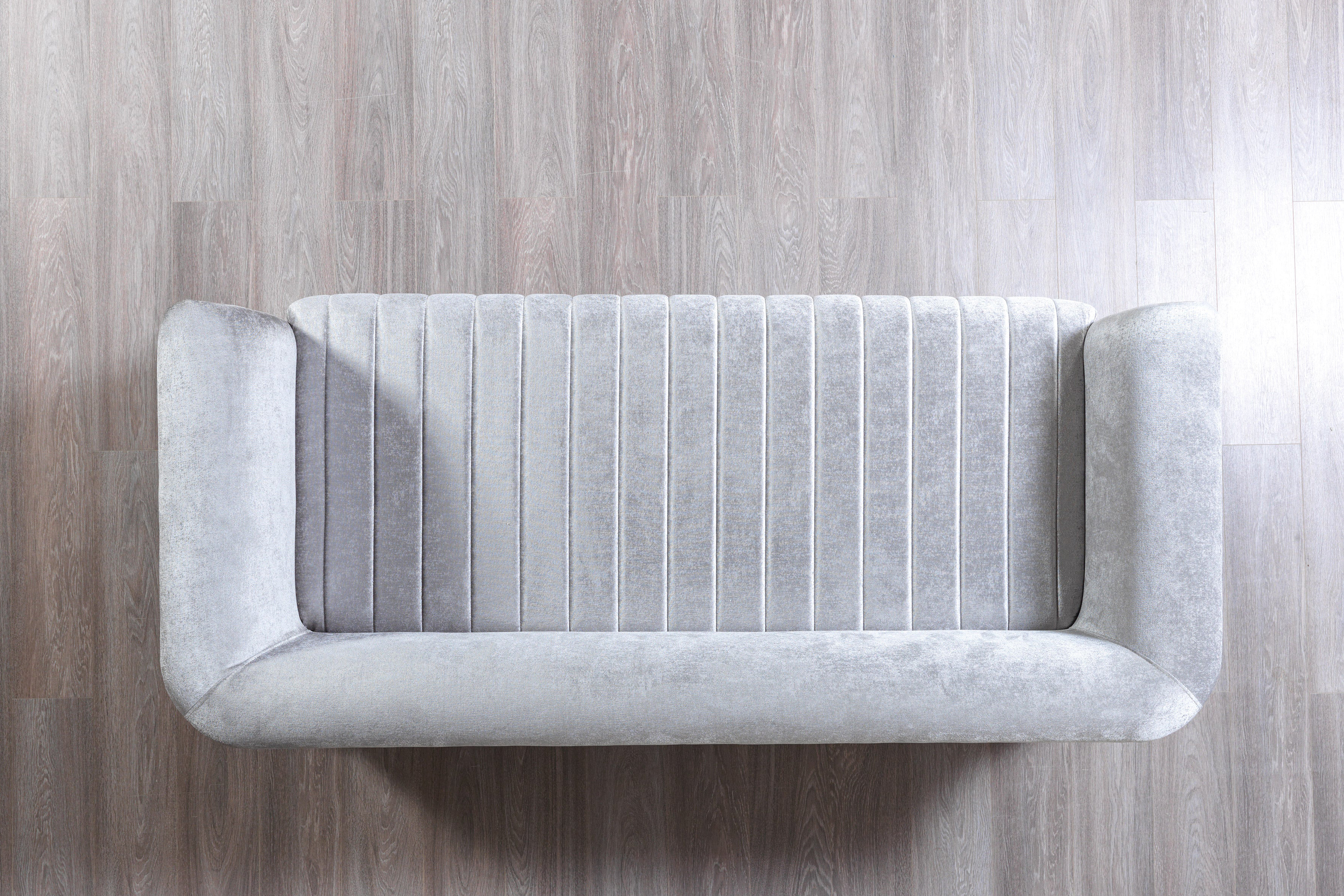 Nova Leina Velvet Sofa & Loveseat - Silver-Gray