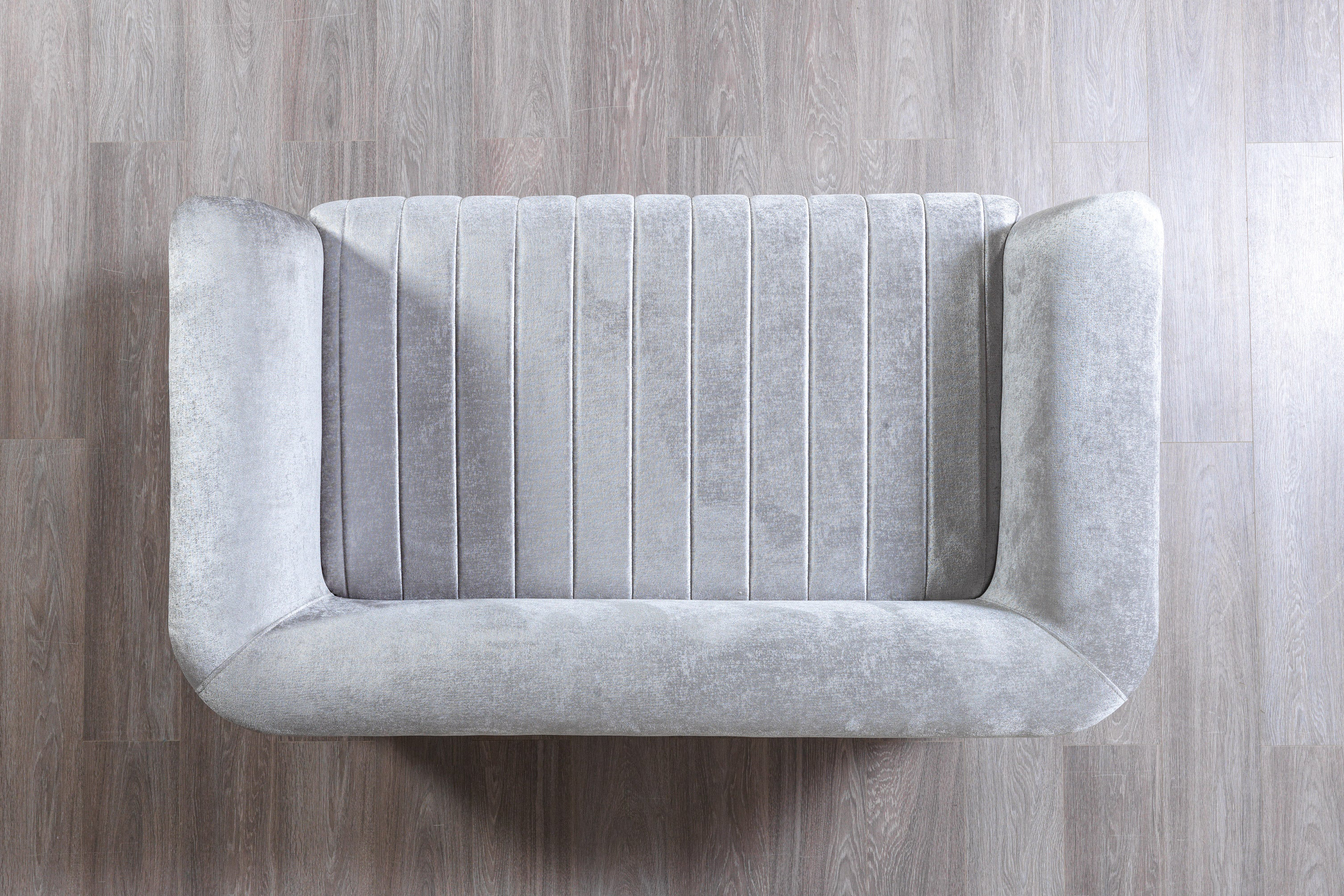 Nova Leina Velvet Sofa & Loveseat - Silver-Gray