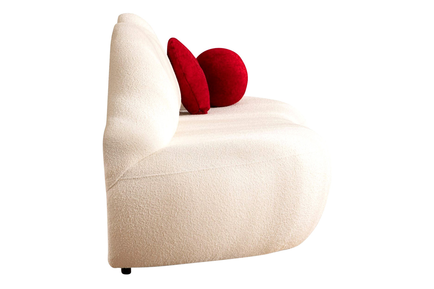 Nova Lips Boucle Loveseat - Ivory