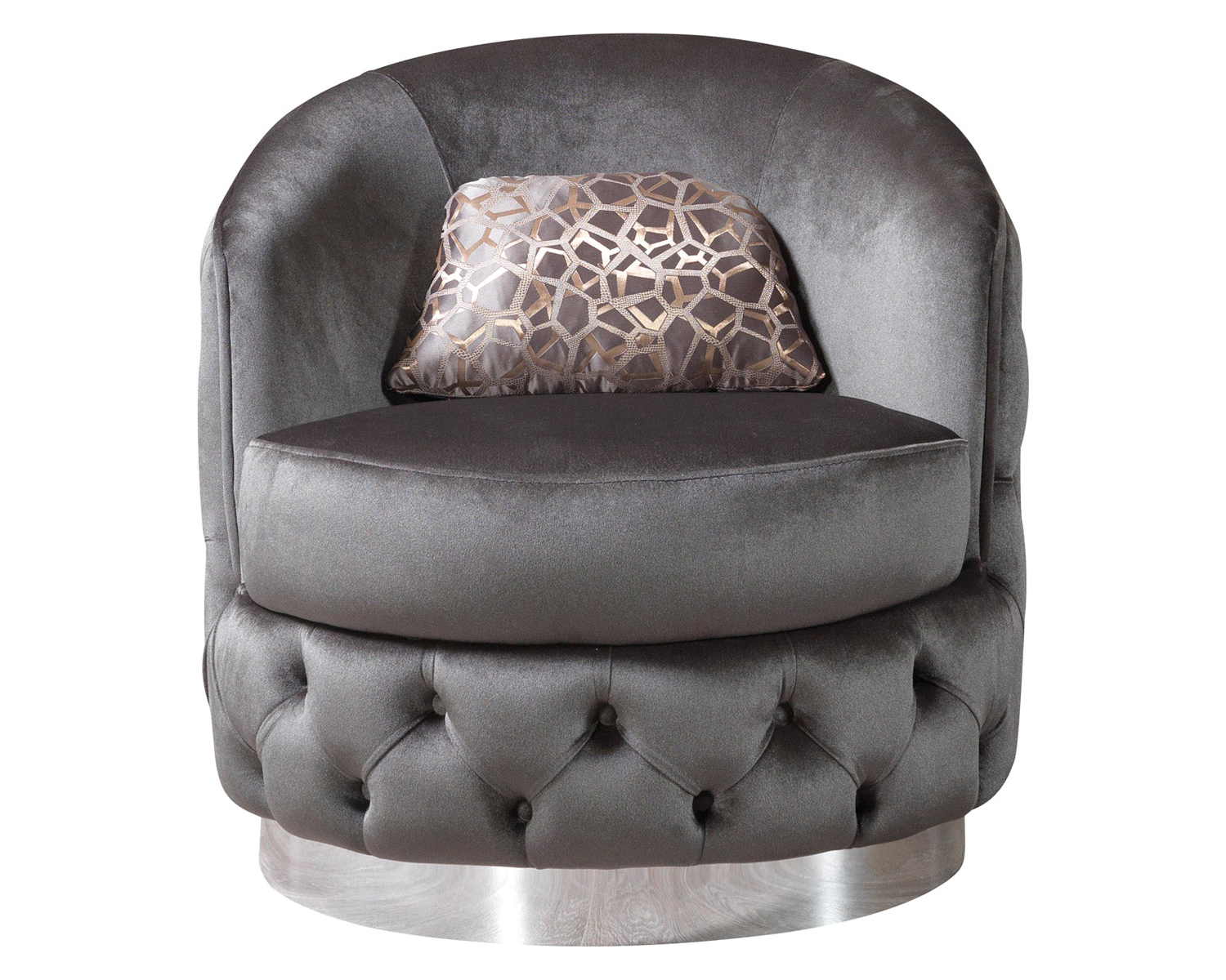 Nova Lupino Gray Velvet Chair