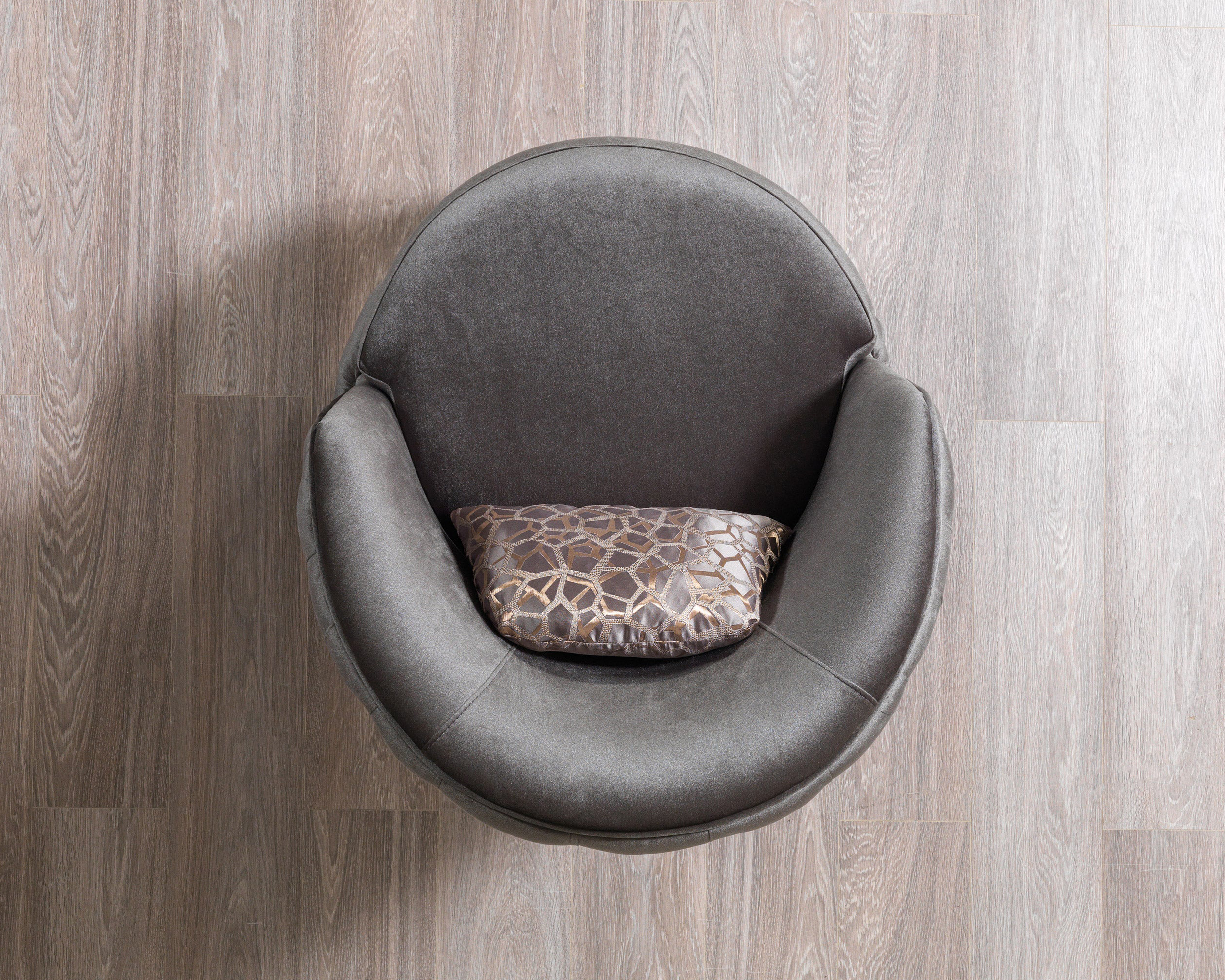 Nova Lupino Gray Velvet Chair