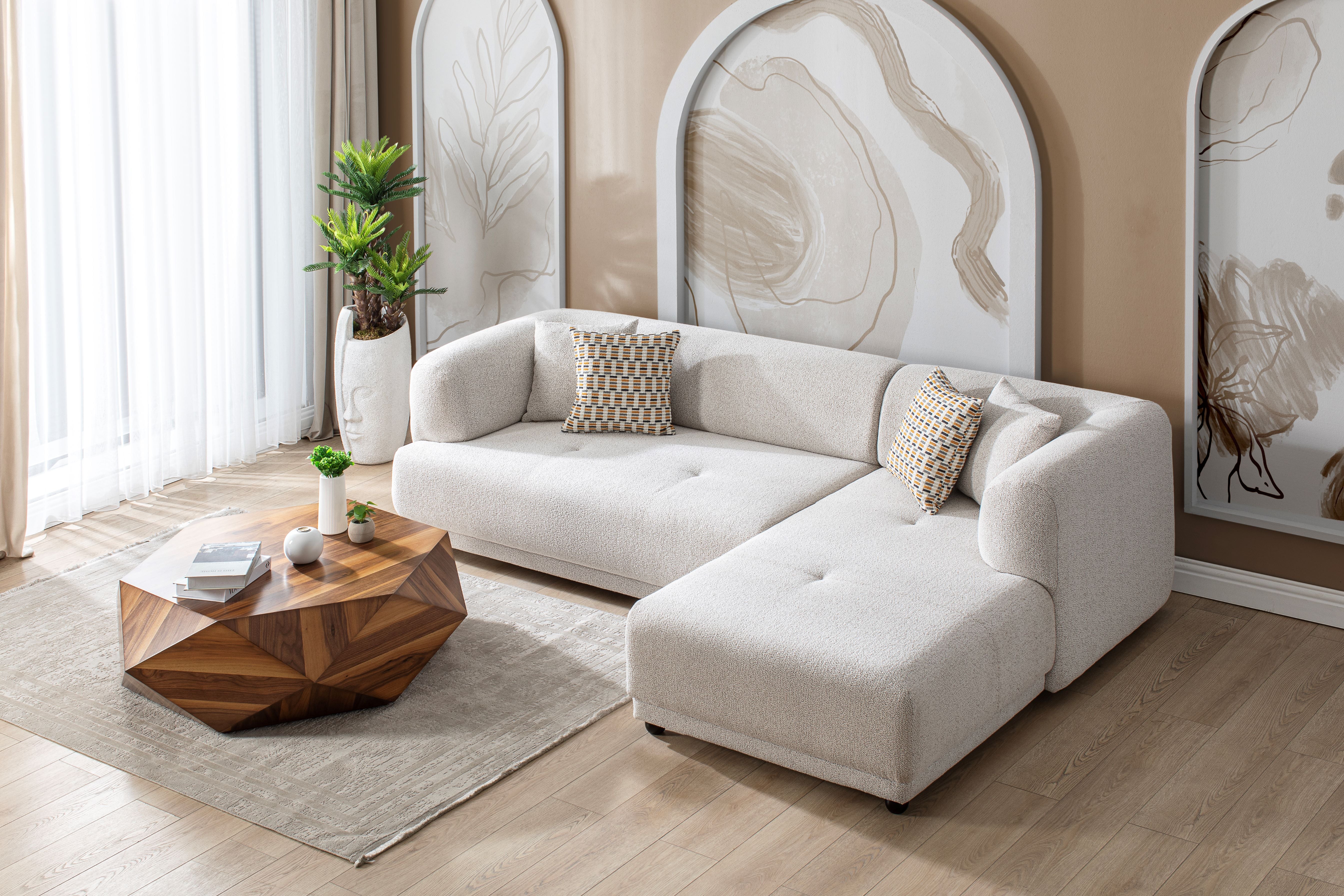 Nova - Lyna Ivory 2 Pc 105" RAF Sectional