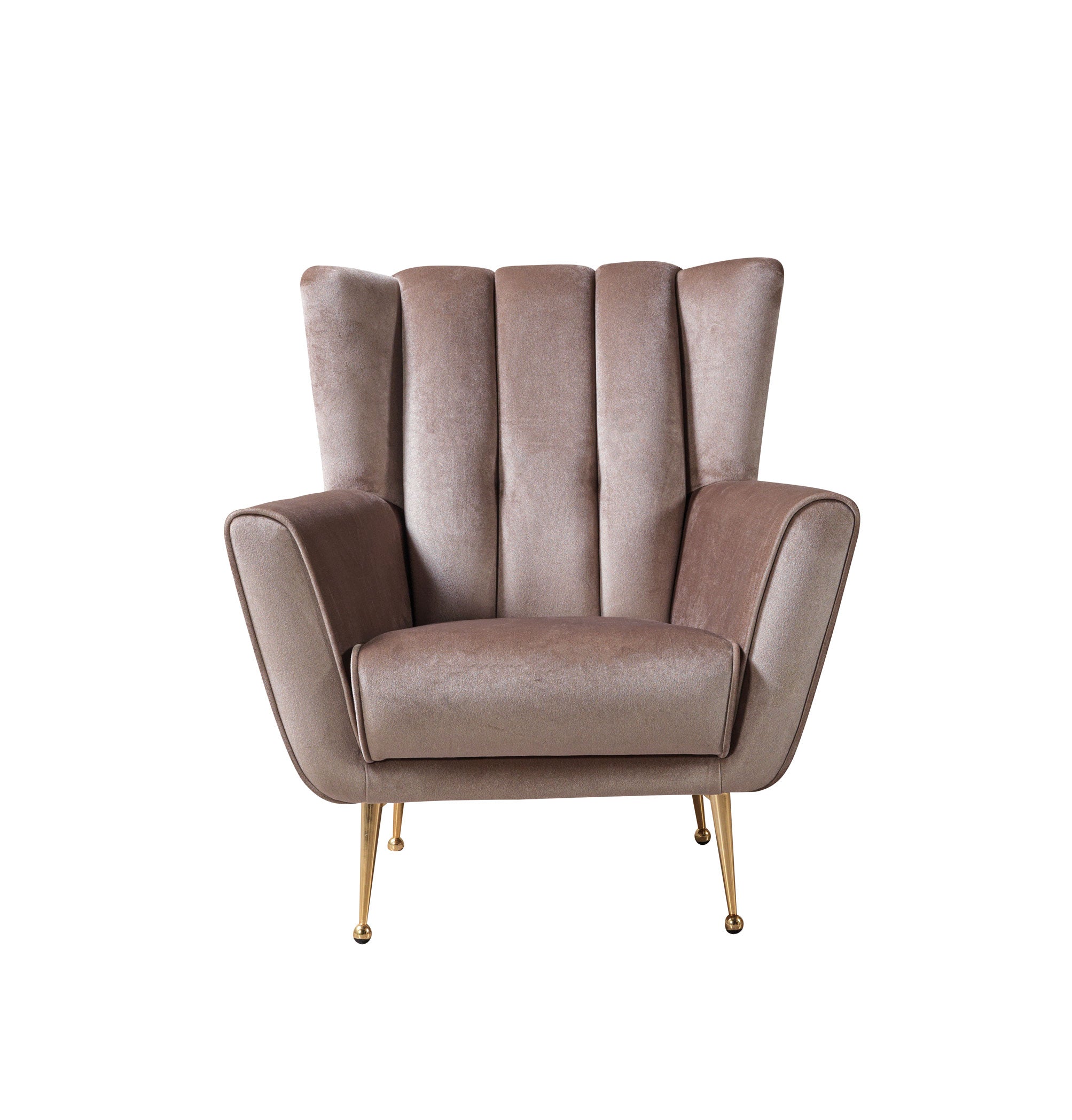 Nova Merida Coffee Velvet Chair