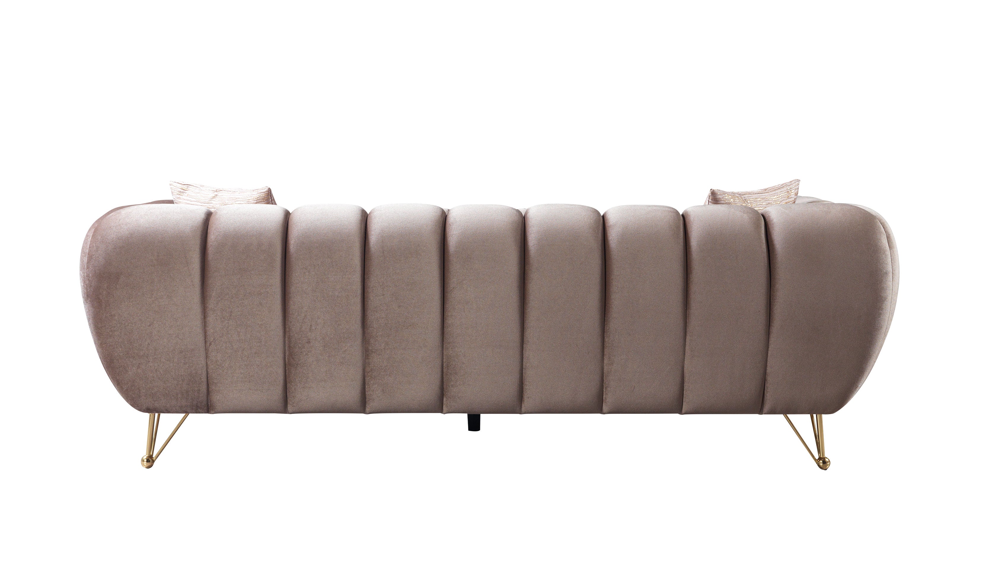 Nova Merida Coffee Velvet Sofa 92" & Loveseat 72"