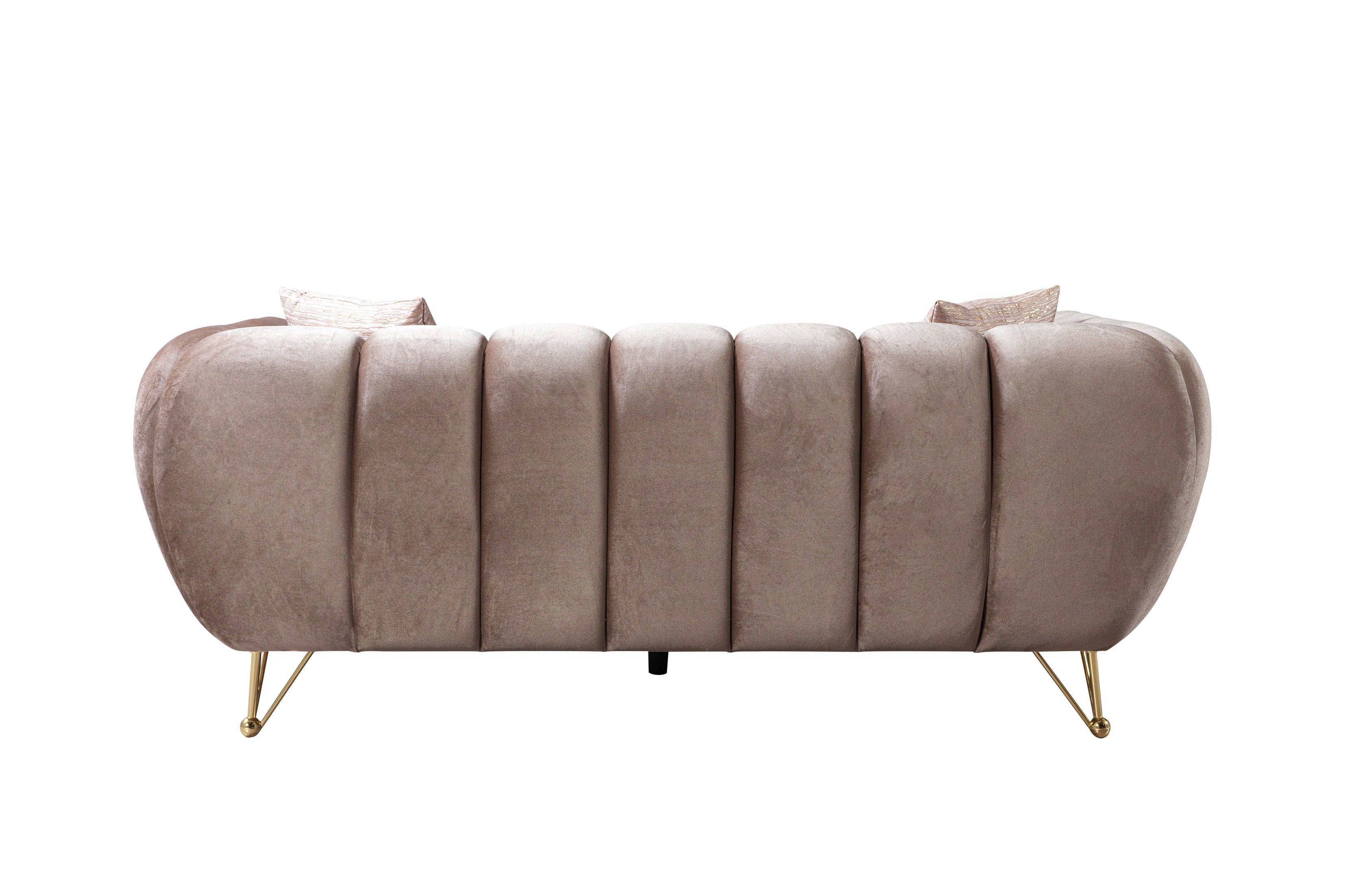 Nova Merida Coffee Velvet Sofa 92" & Loveseat 72"