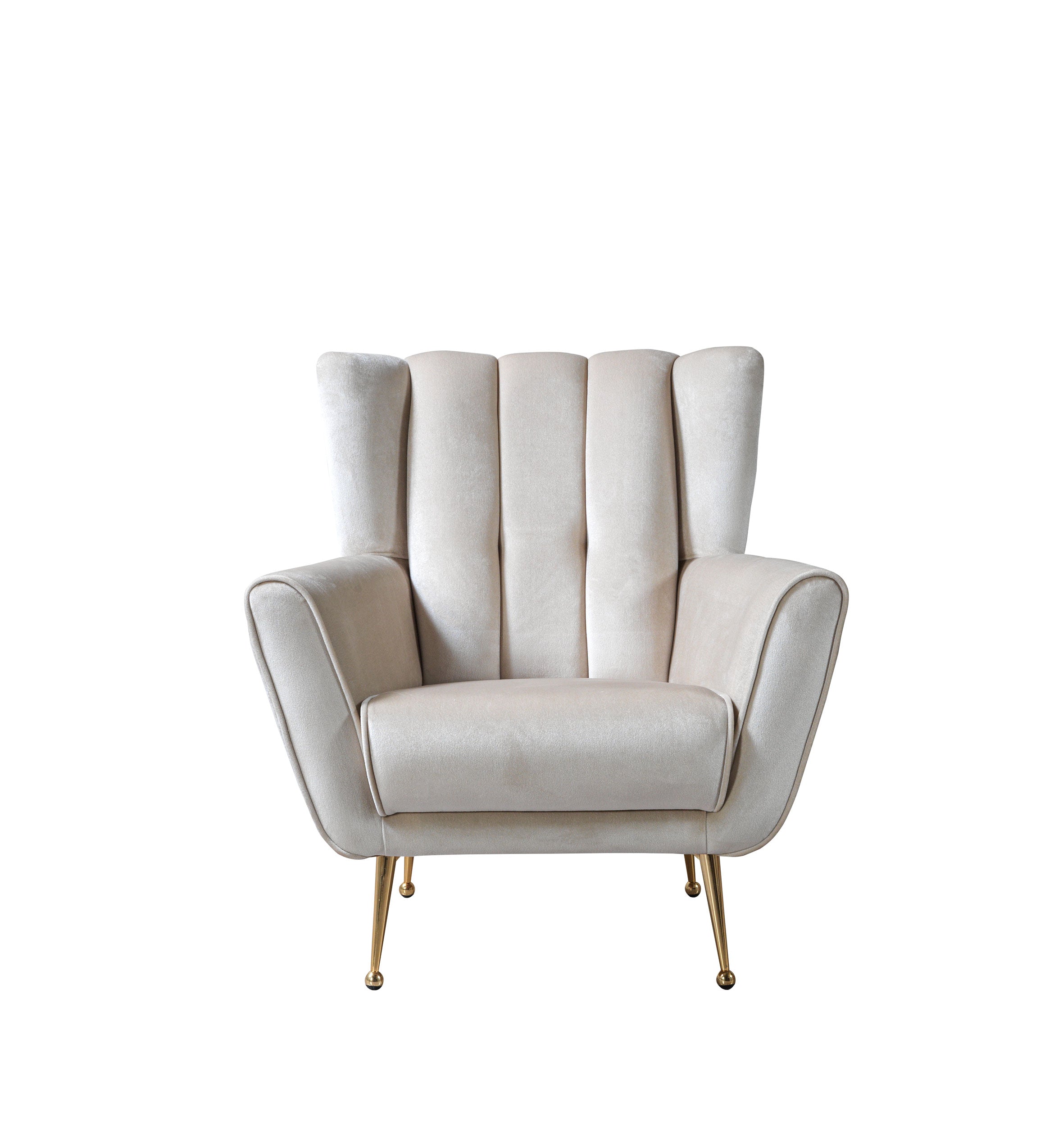 Nova Merida Ivory Velvet Chair