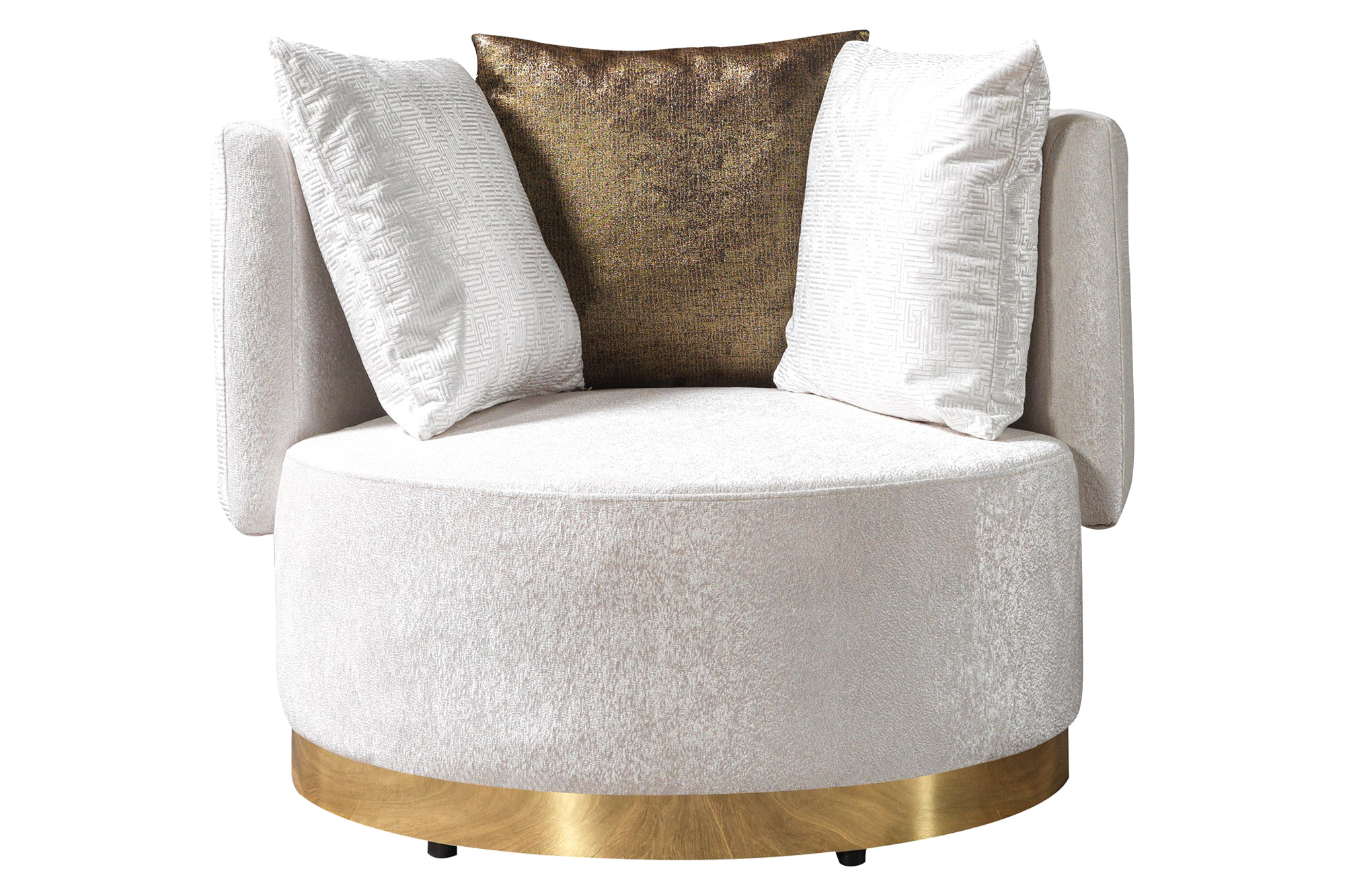 Nova Michelle Velvet Chair - Ivory