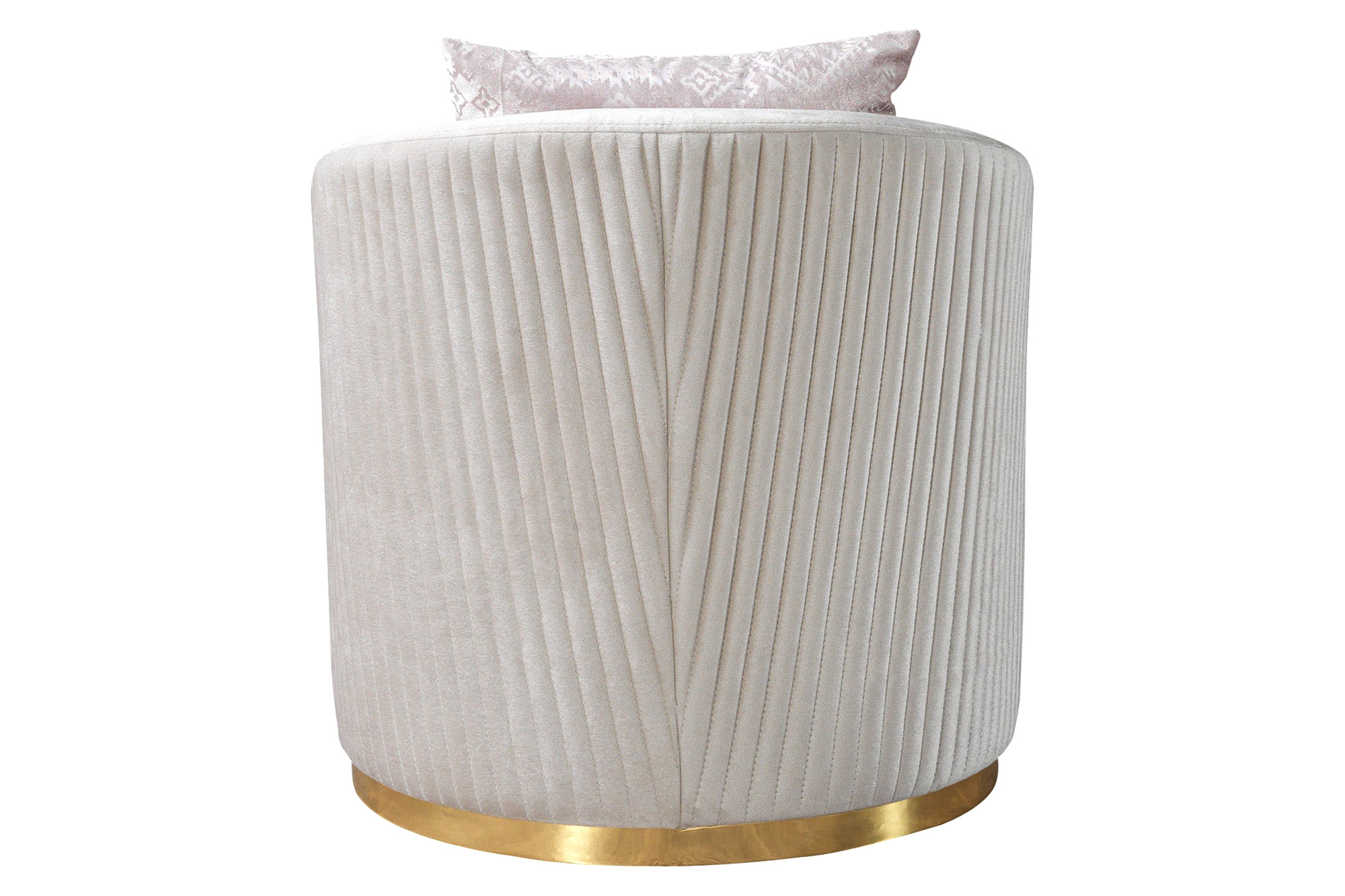 Nova - Milena Velvet Chair in Ivory