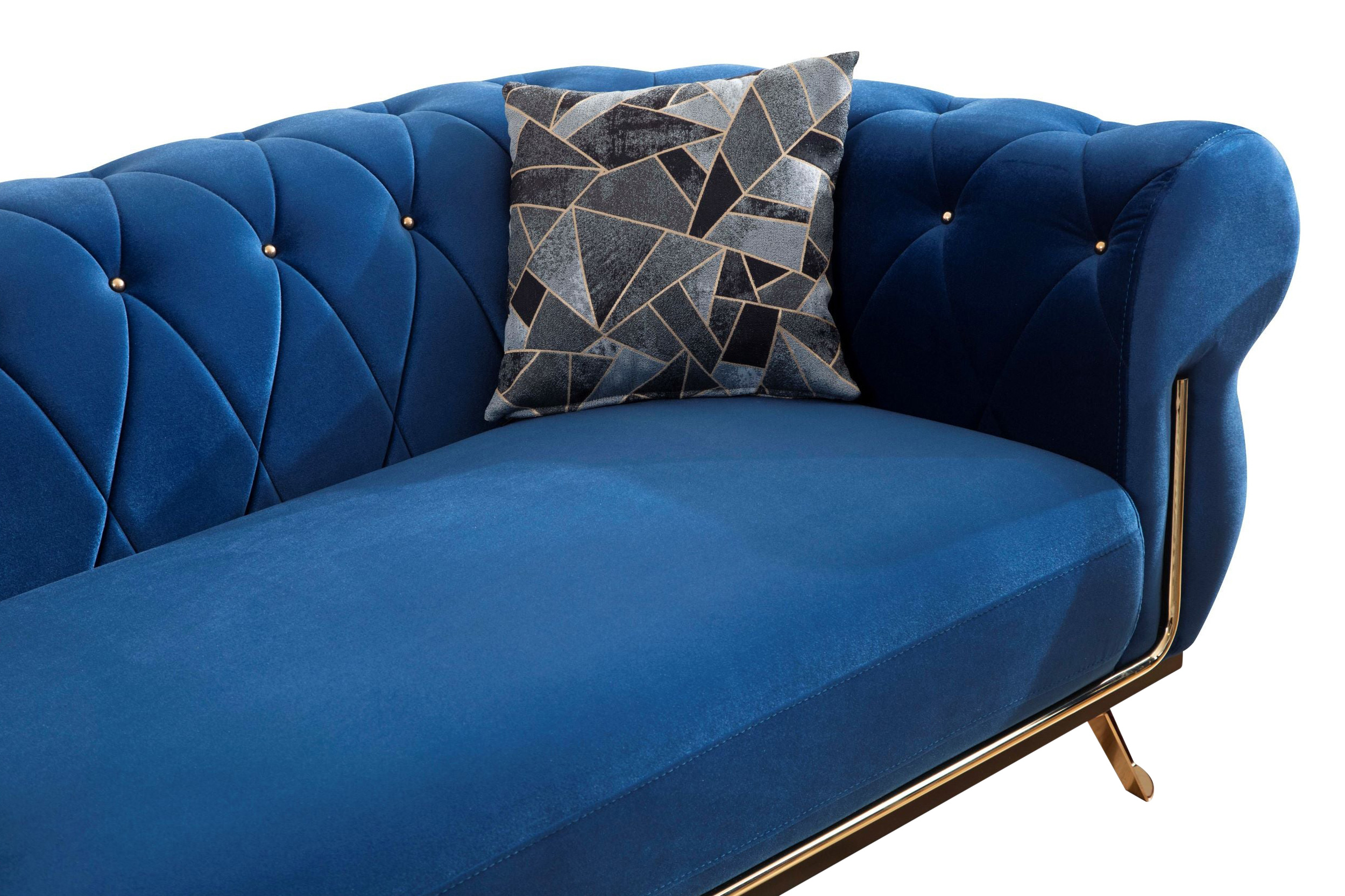 Nova - Rosy Navy Velvet Sofa & Loveseat