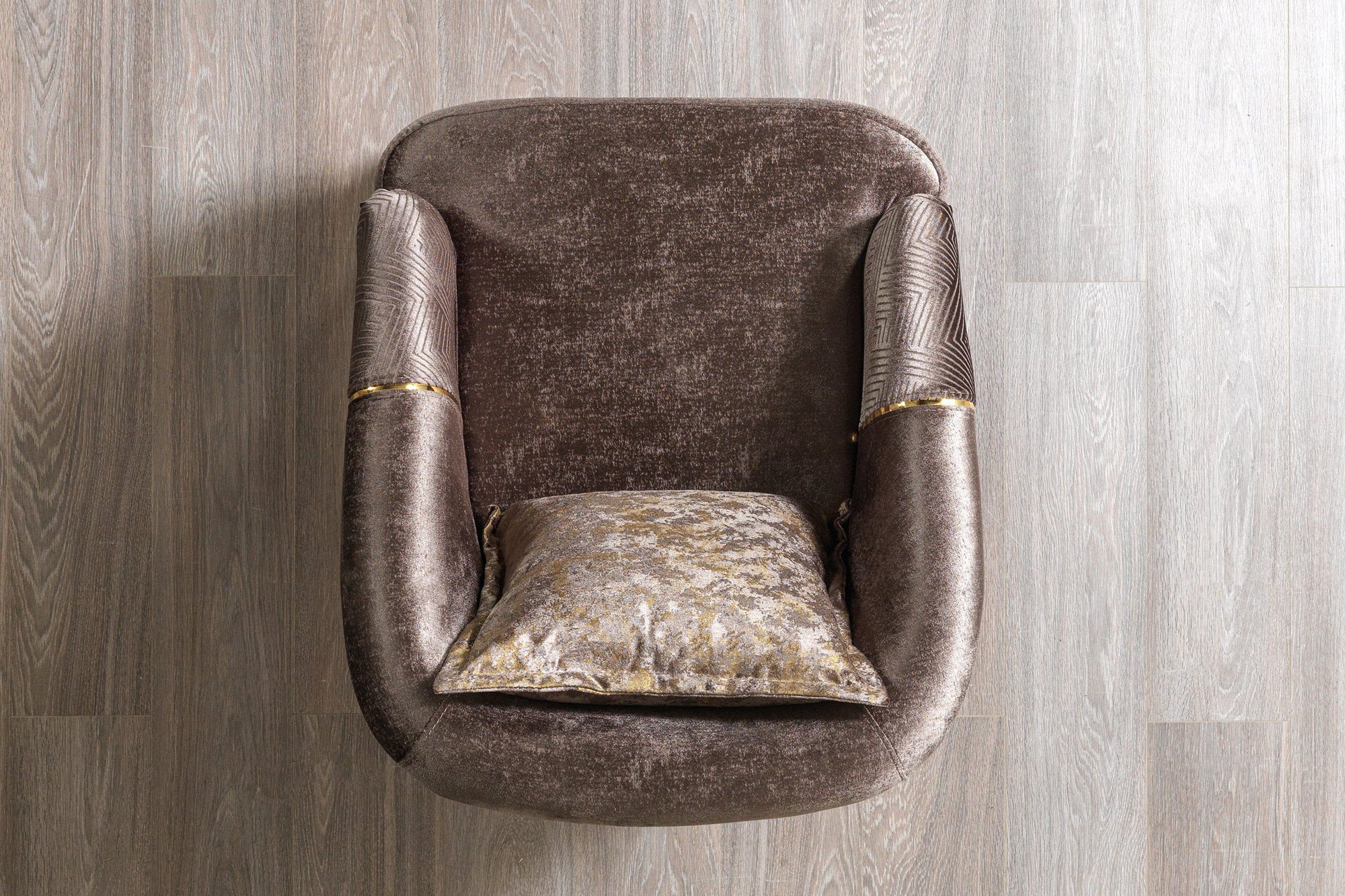 Nova Santana Velvet Chair - Coffee