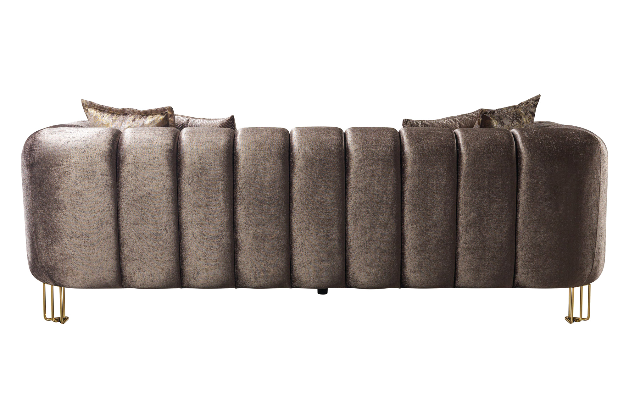 Nova Santana Velvet Sofa & Loveseat - Coffee