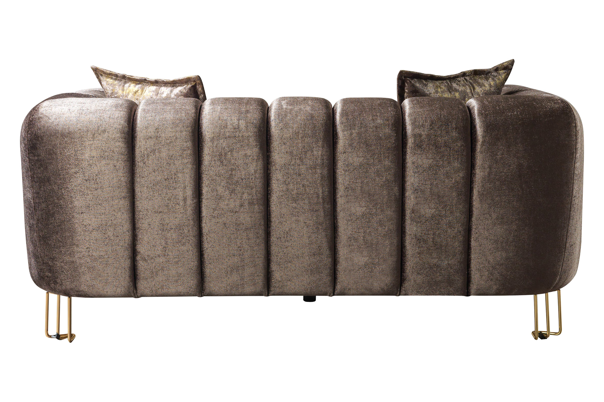 Nova Santana Velvet Sofa & Loveseat - Coffee