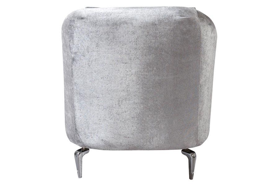 Nova Santana Velvet Chair - Silver