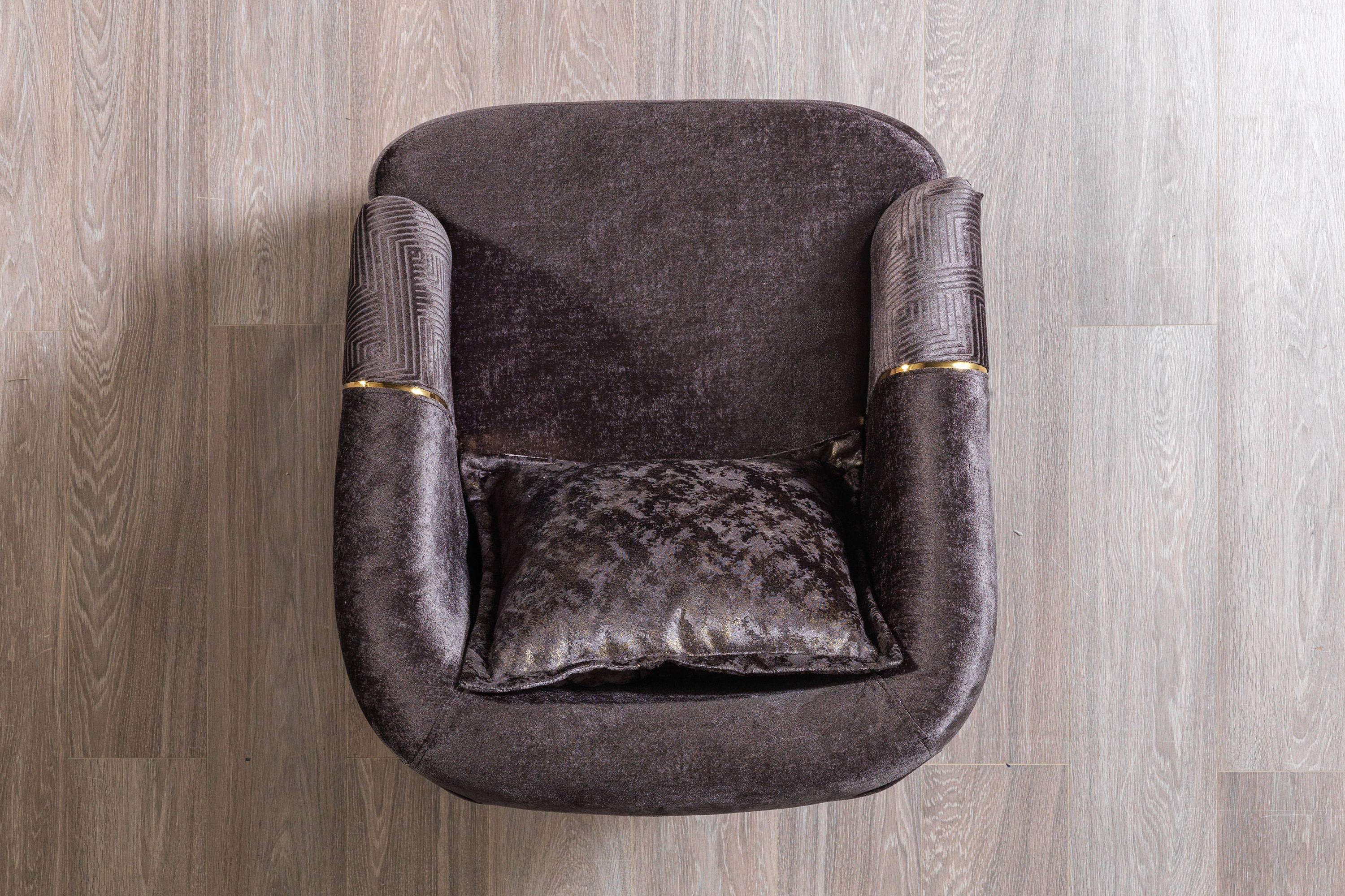 Nova™ Santana Velvet Chair - Smoke