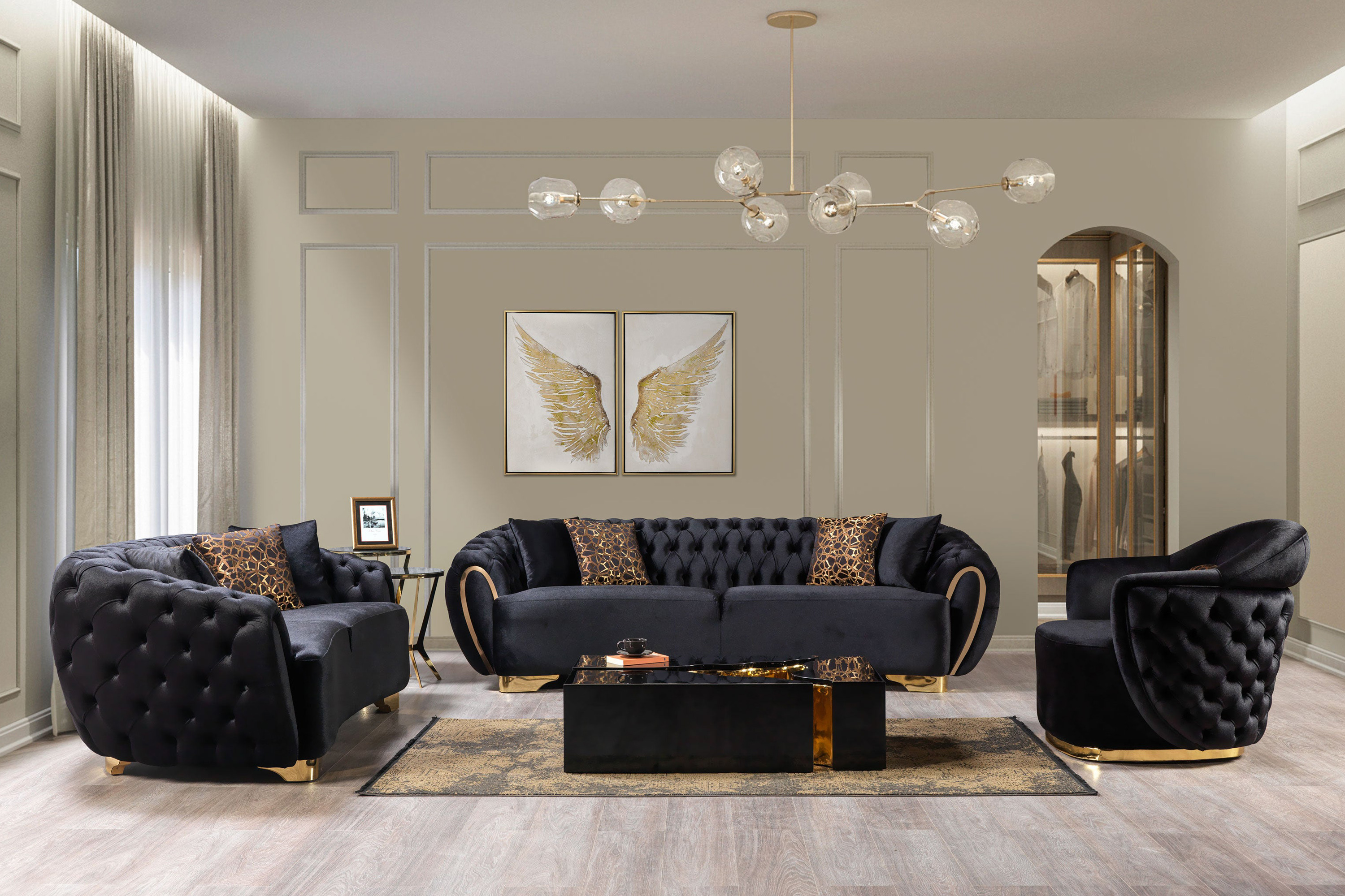 Nova - Victoria Velvet Sofa & Loveseat