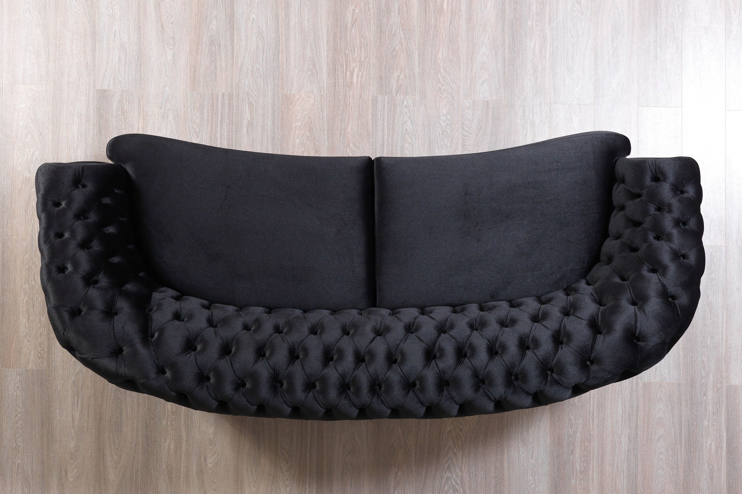 Nova Victoria Velvet Sofa & Loveseat - Black