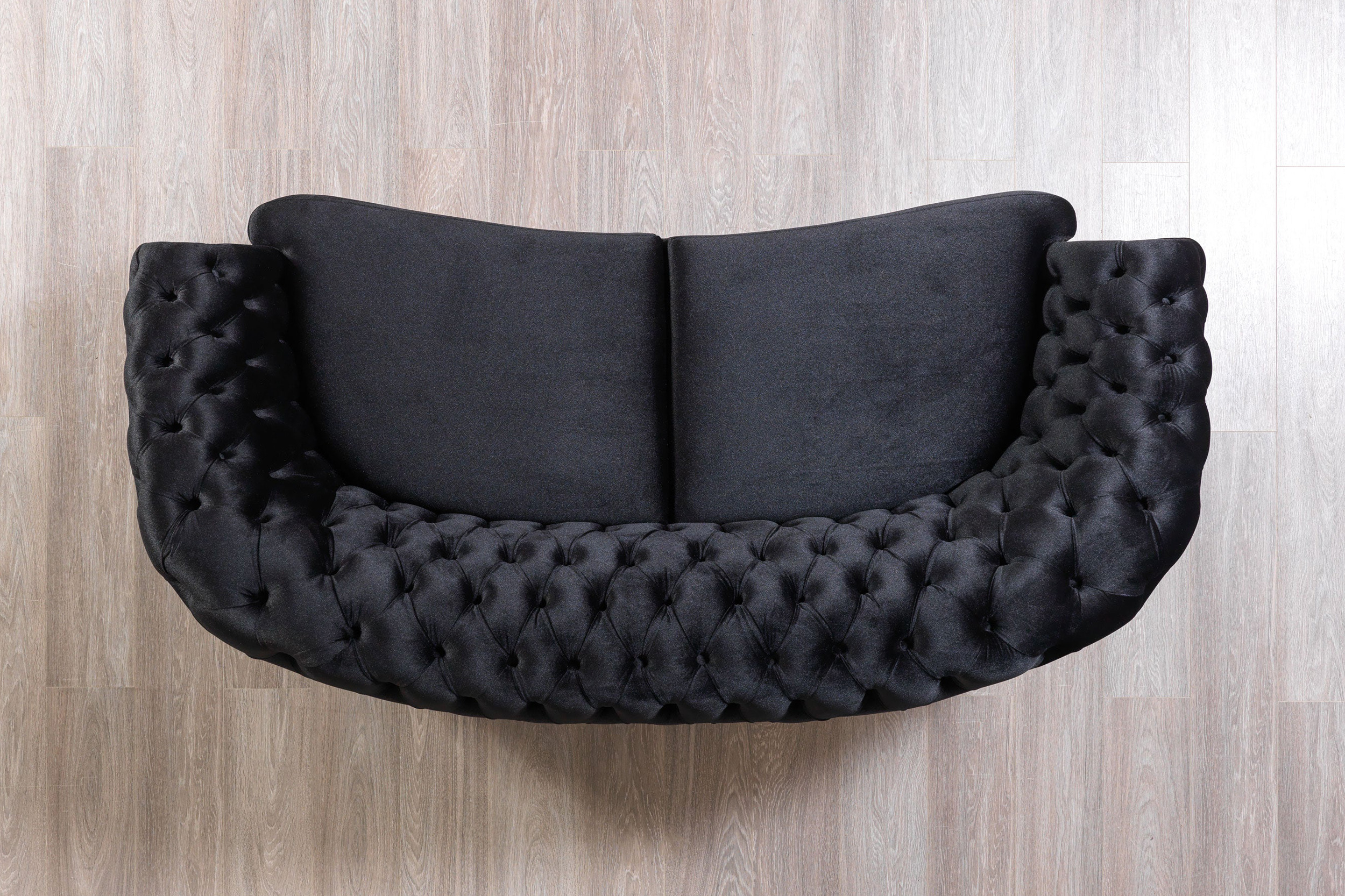 Nova Victoria Velvet Sofa & Loveseat - Black