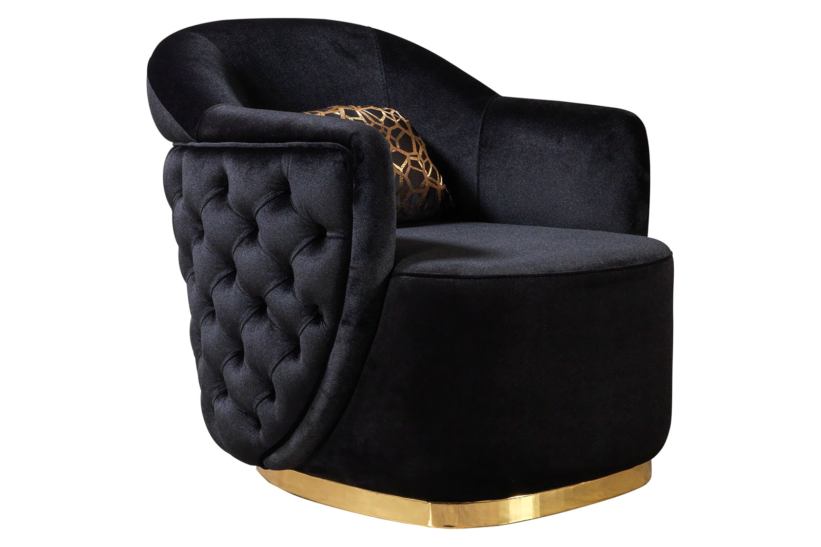 Nova Victoria Velvet Sofa & Loveseat - Black