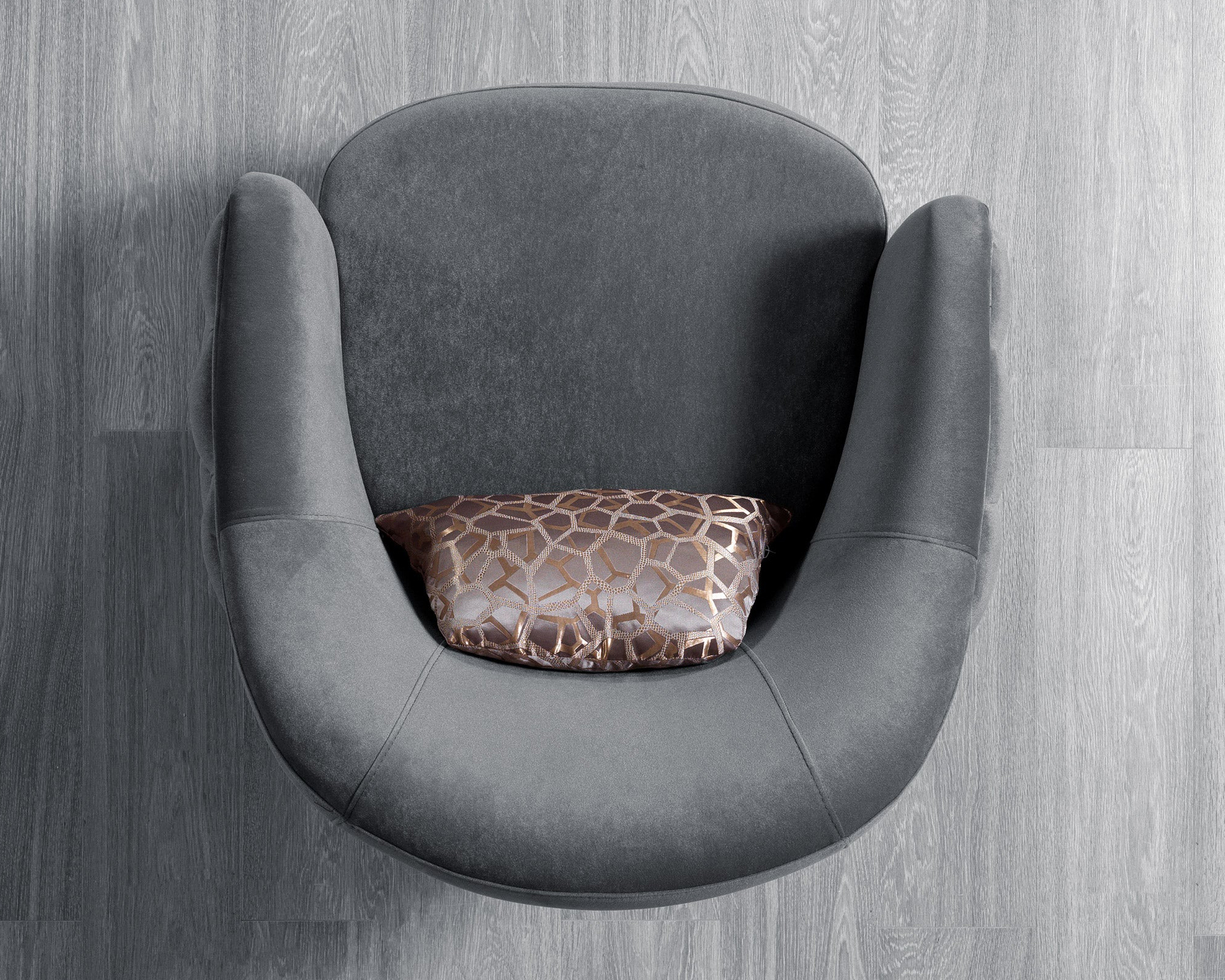 Nova - Victoria Gray Velvet Chair