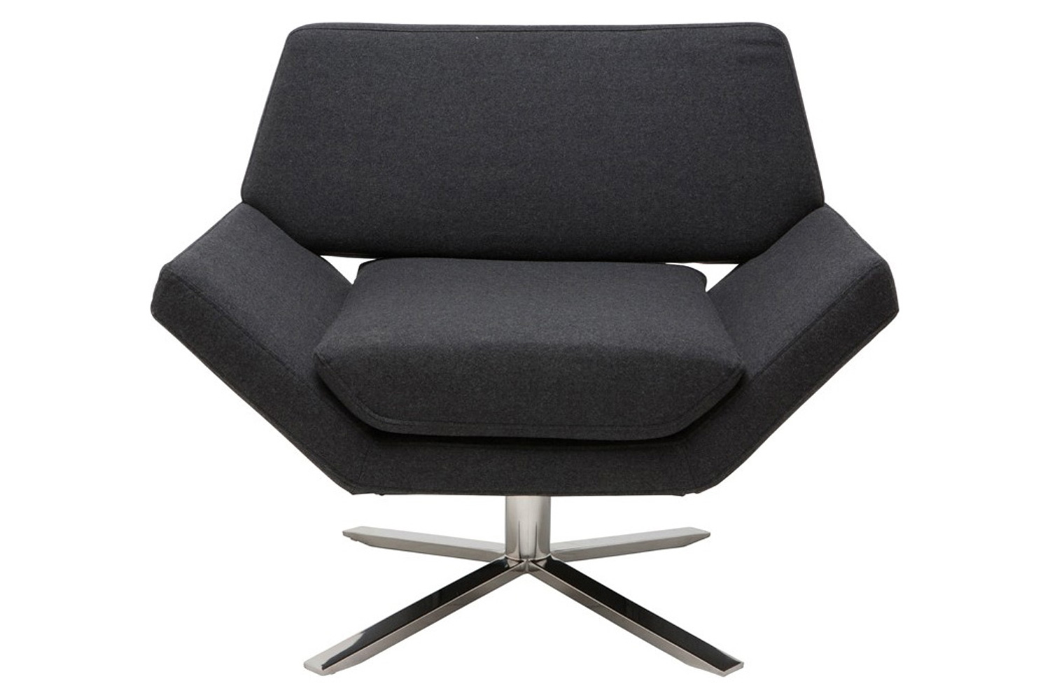 Nuevo™ - Sly Occasional Chair Dark Gray Fabric Seat