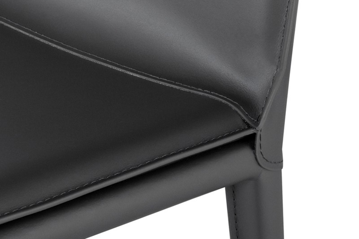 Nuevo™ Palma Dining Chair - Dark Gray Leather Seat