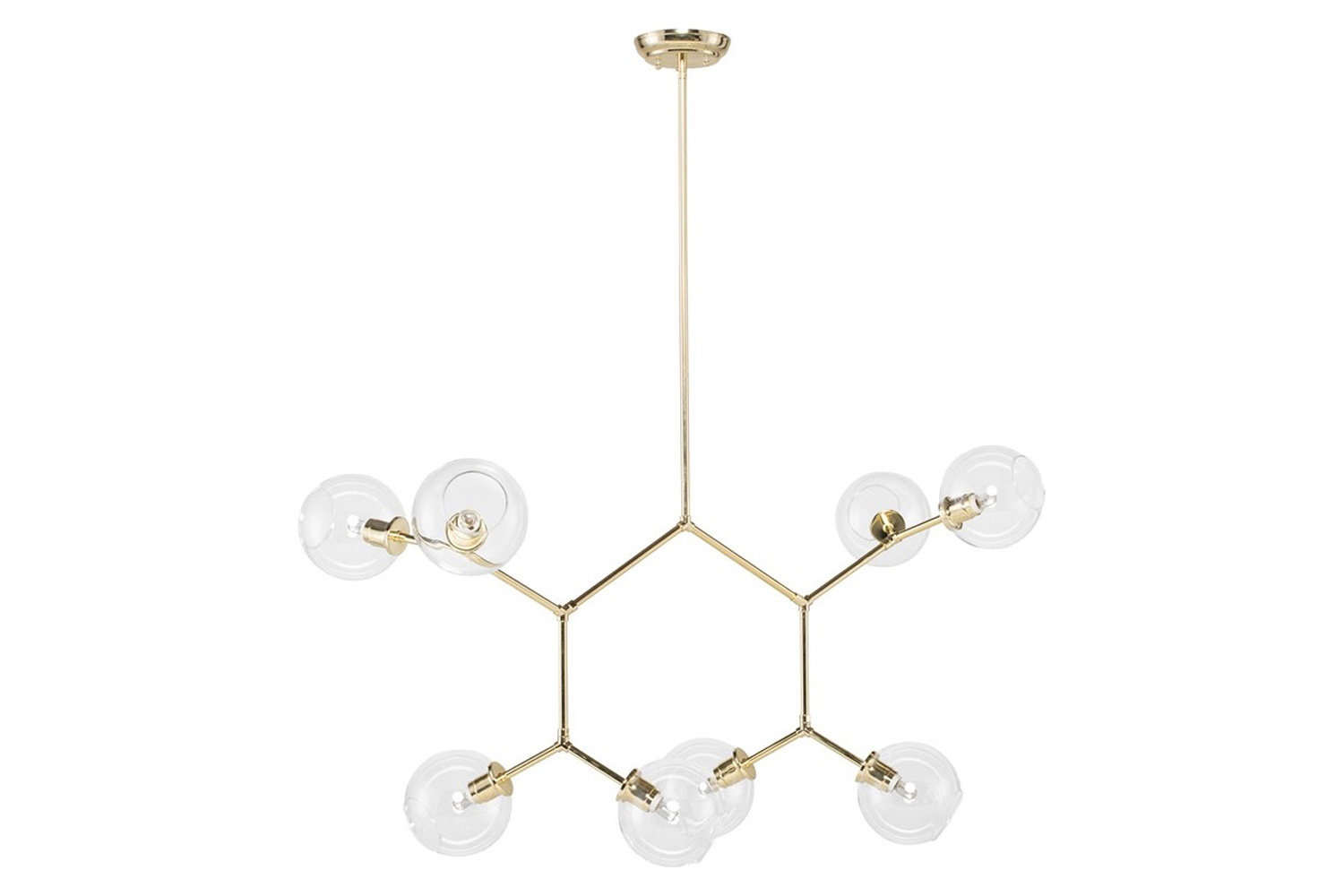 Nuevo™ Atom 8 Pendant - Clear Glass Shade