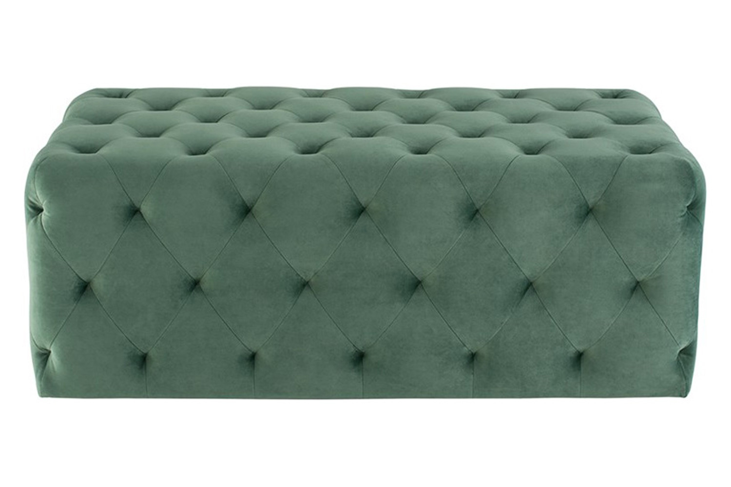 Nuevo™ Tufty Ottoman - Moss Velour, L45,8'' x W23,3'' x H17''