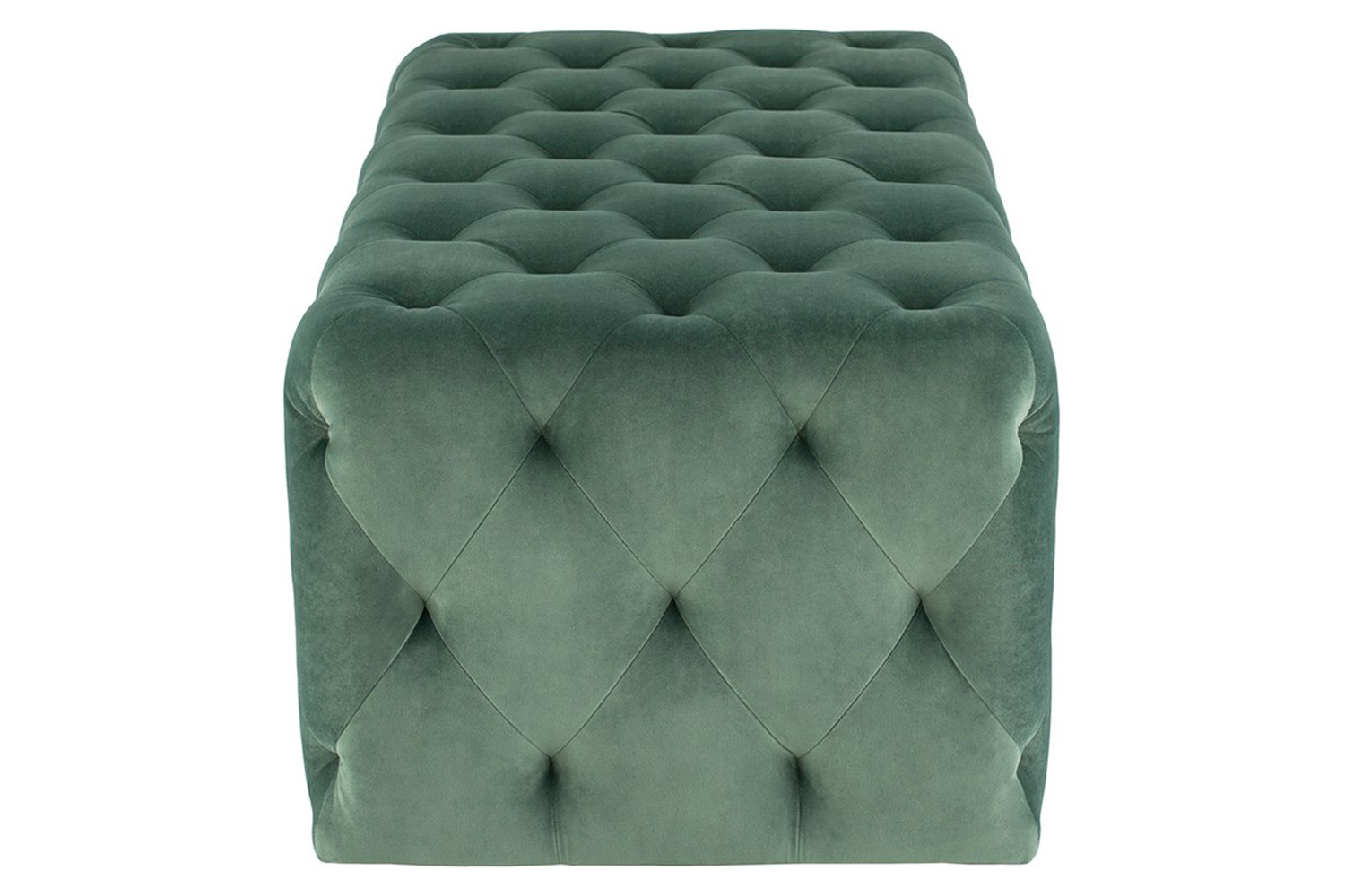 Nuevo™ Tufty Ottoman - Moss Velour, L45,8'' x W23,3'' x H17''