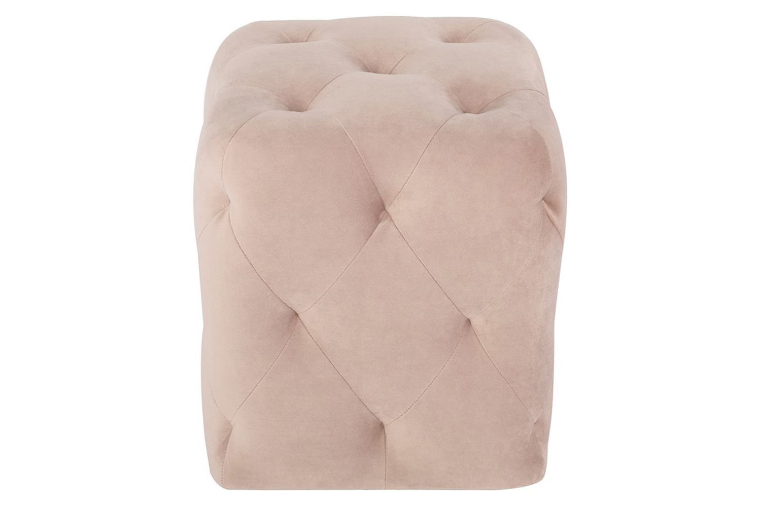 Nuevo™ Tufty Ottoman - Blush Velour, L15'' x W15'' x H17''