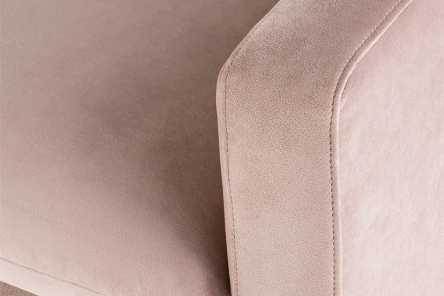 Nuevo™ Anders Occasional Chair - Blush Velour Color, Brushed Stainless Legs