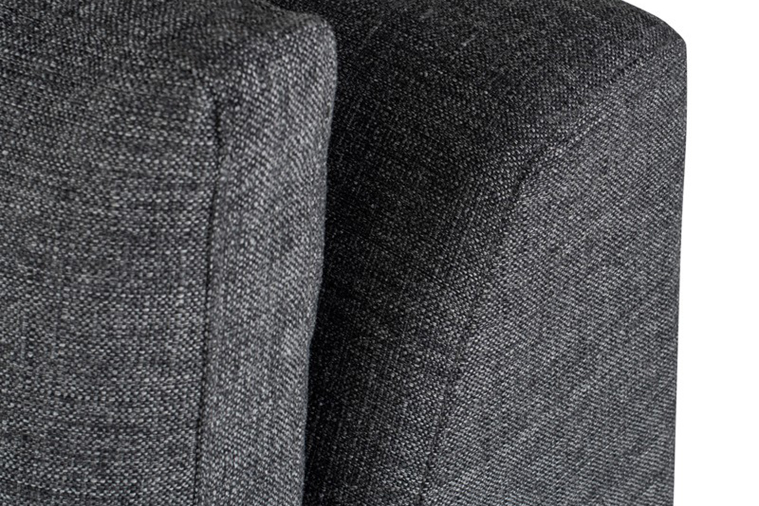 Nuevo™ Janis Sofa Extension - Dark Gray Tweed Seat, Matte Black Steel Legs, L34,3'' x W37,8'' x H31,3''