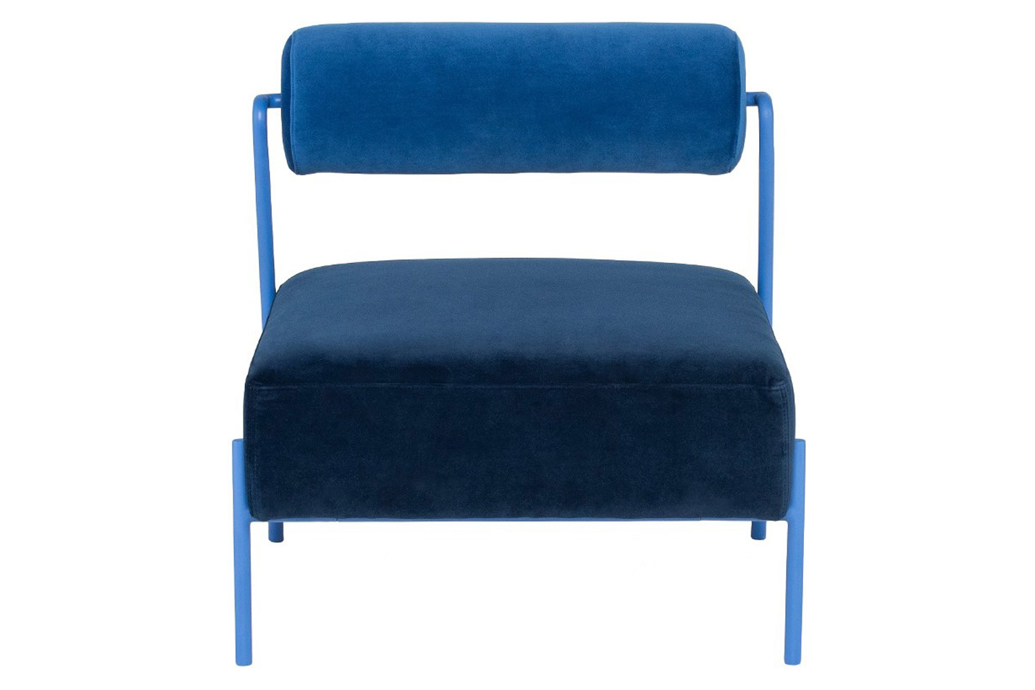 Nuevo™ Marni Occasional Chair - Sapphire Velour Bolster/Dusk Velour Seat, Sapphire Frame