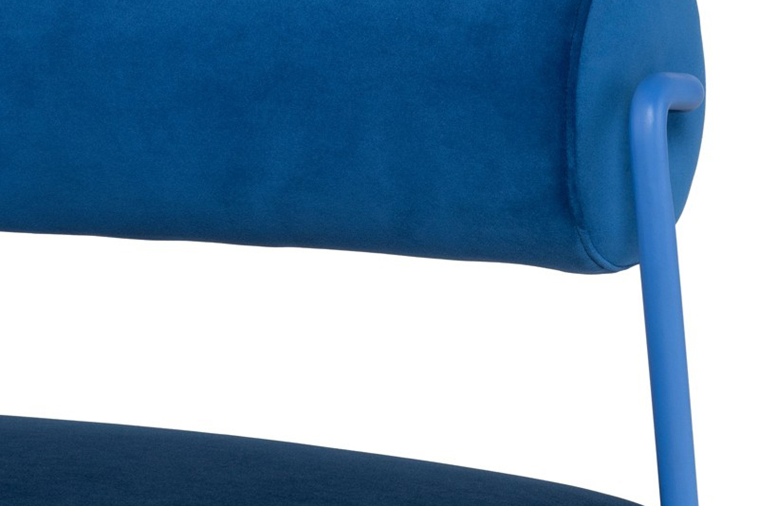 Nuevo™ Marni Occasional Chair - Sapphire Velour Bolster/Dusk Velour Seat, Sapphire Frame