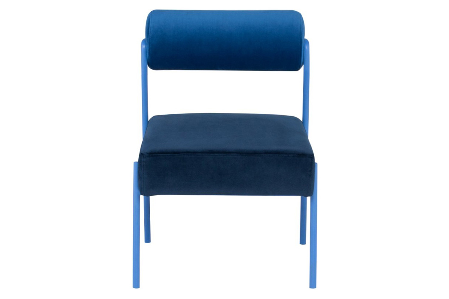 Nuevo™ Marni Dining Chair - Sapphire Velour Bolster/Dusk Velour Seat, Sapphire Frame