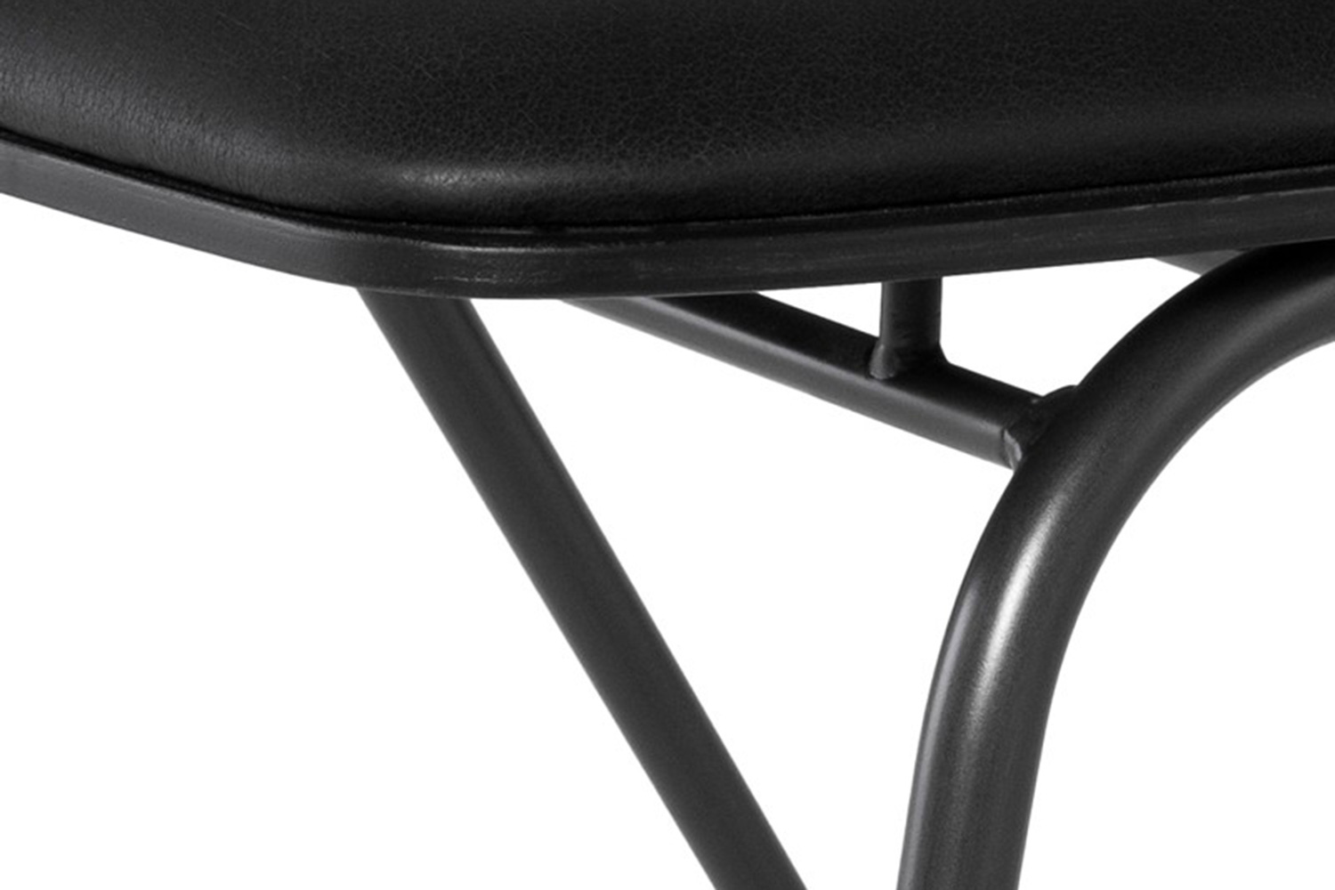 Nuevo™ Giada Dining Chair - Black Leather / Ebonized Oak