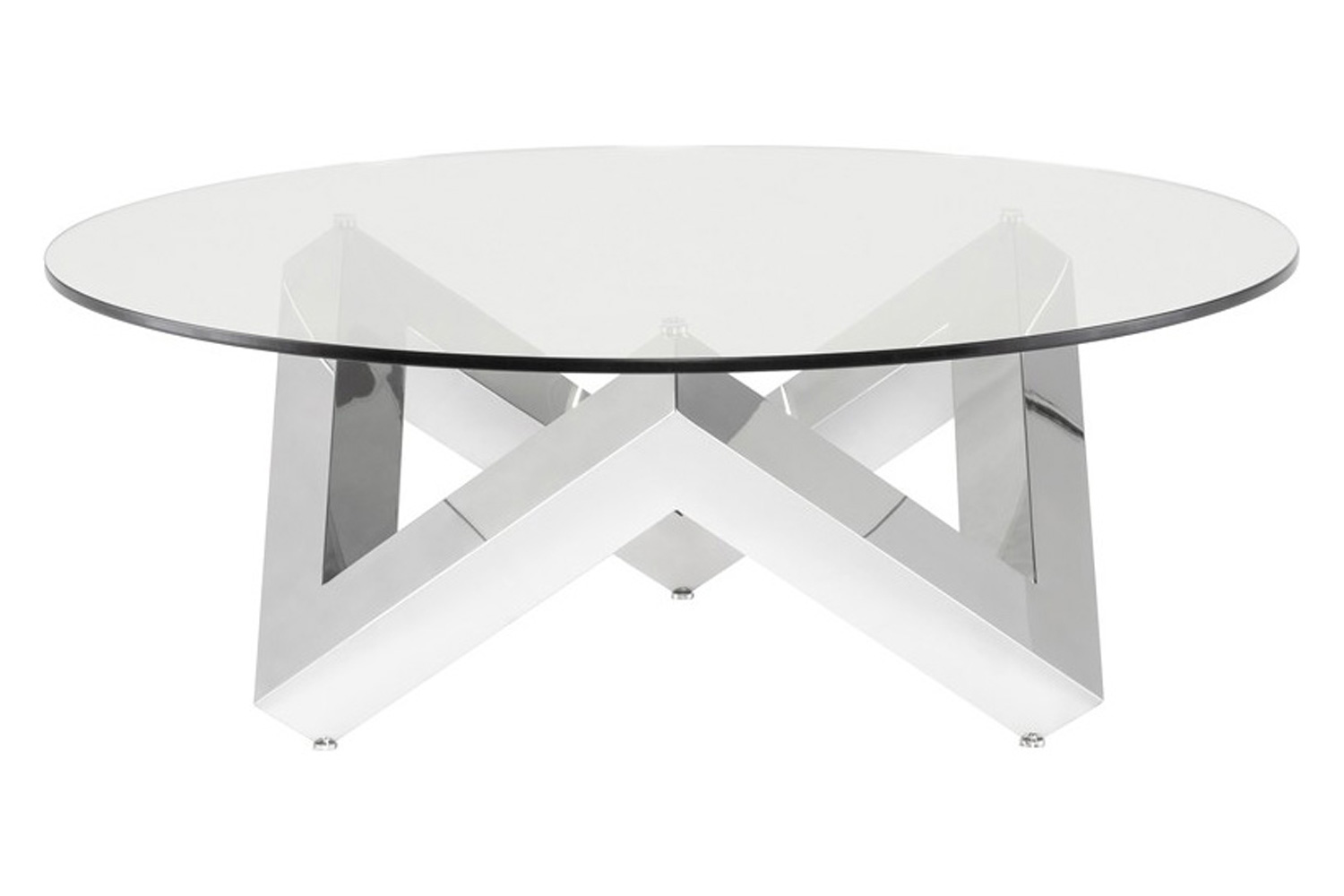 Nuevo™ Costa Coffee Table - Polished Stainless Base