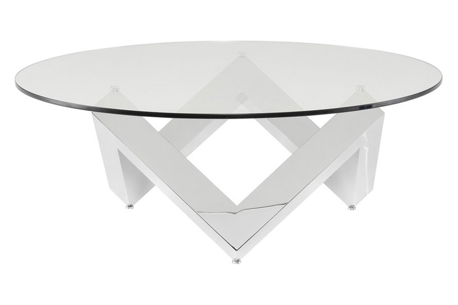 Nuevo™ Costa Coffee Table - Polished Stainless Base