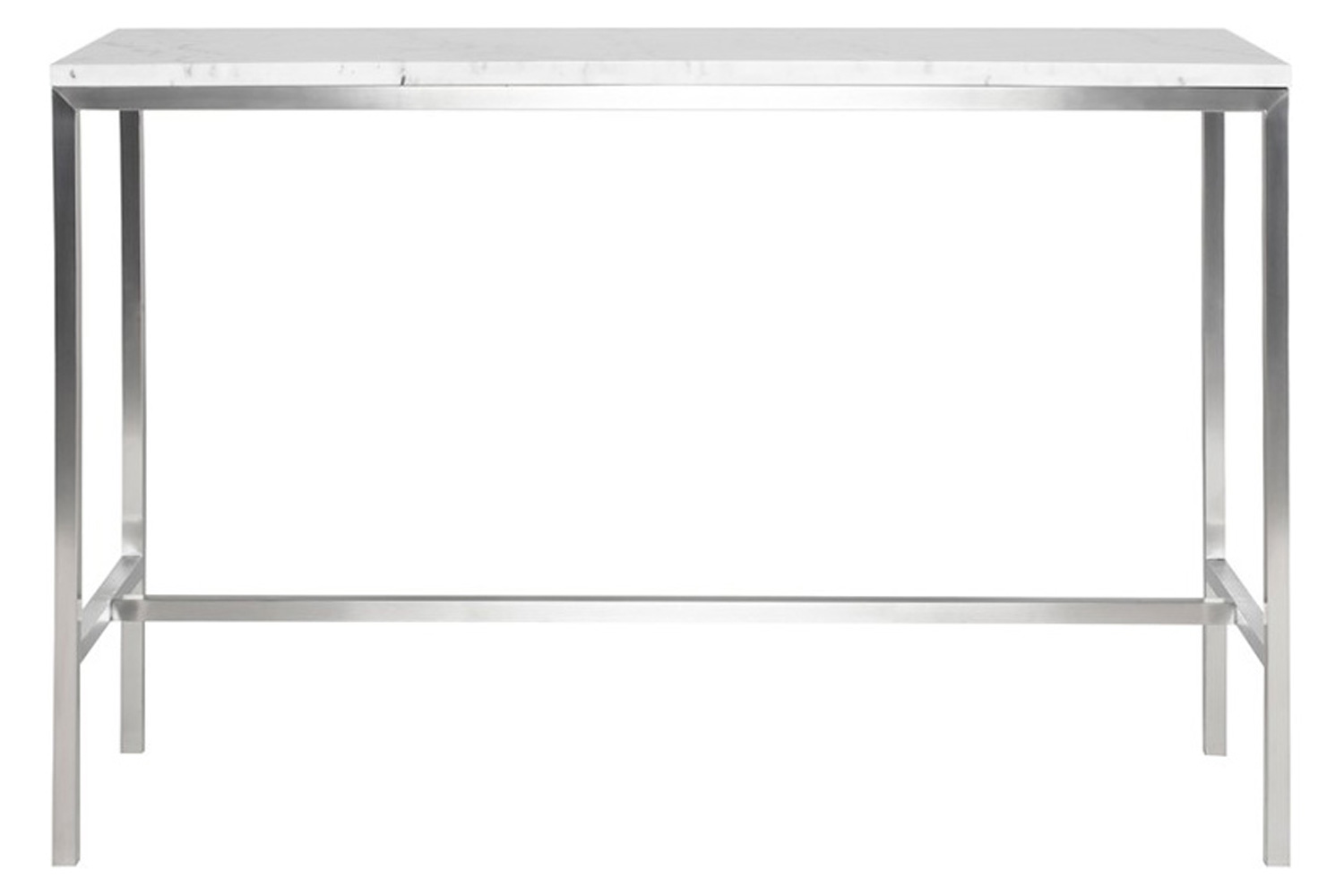 Nuevo™ Verona Bar Table - White Marble Top, L60'' x W21,8'' x H40''