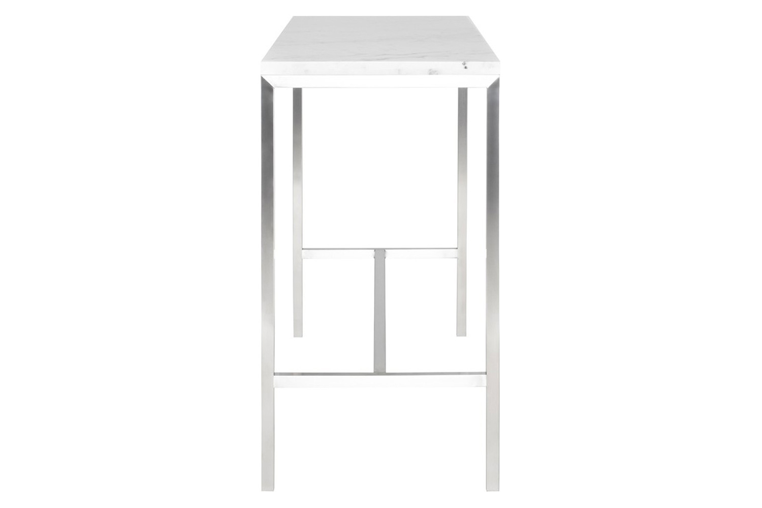 Nuevo™ Verona Bar Table - White Marble Top, L60'' x W21,8'' x H40''