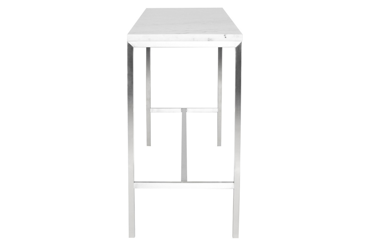 Nuevo™ Verona Bar Table - White Marble Top, L72'' x W21,8'' x H40''