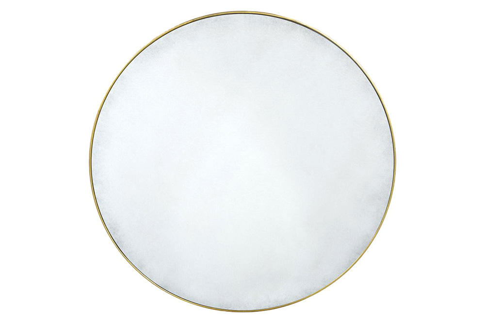 Oliver Raleigh Round Mirror - Gold/Antique