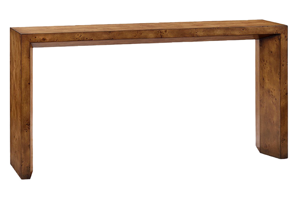 Oliver Ashton Console Table - Rustic/Mappa Burl Veneer