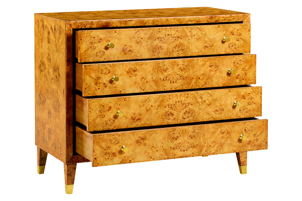 Oliver Beverly Chest - Honey/Mappa Burl Veneer