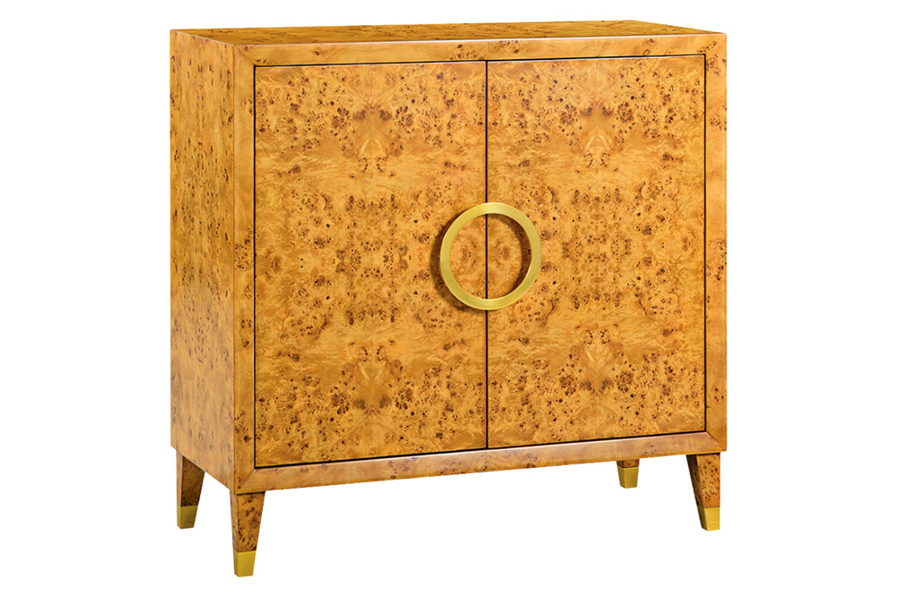 Oliver Bruce Cabinet - Honey/Mappa Burl Veneer