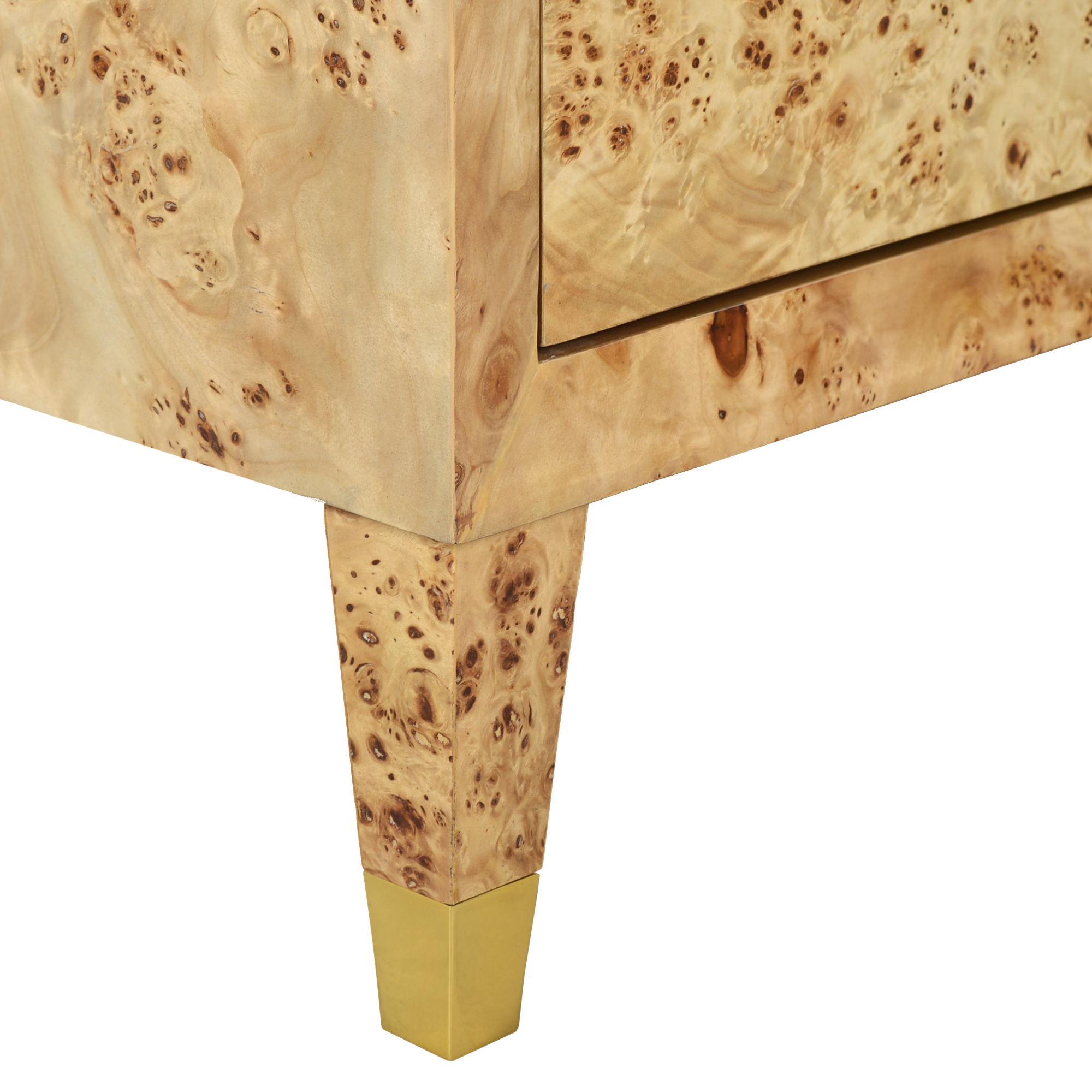 Oliver Bruce Cabinet - Clear/Mappa Burl Veneer