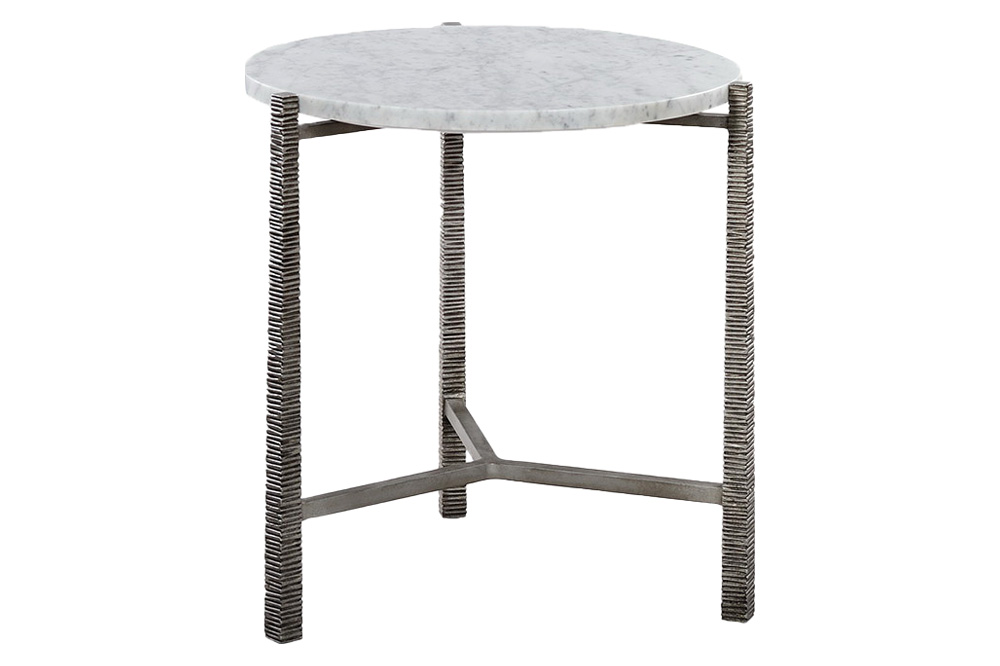 Oliver Reston Round Side Table - Silver, Small