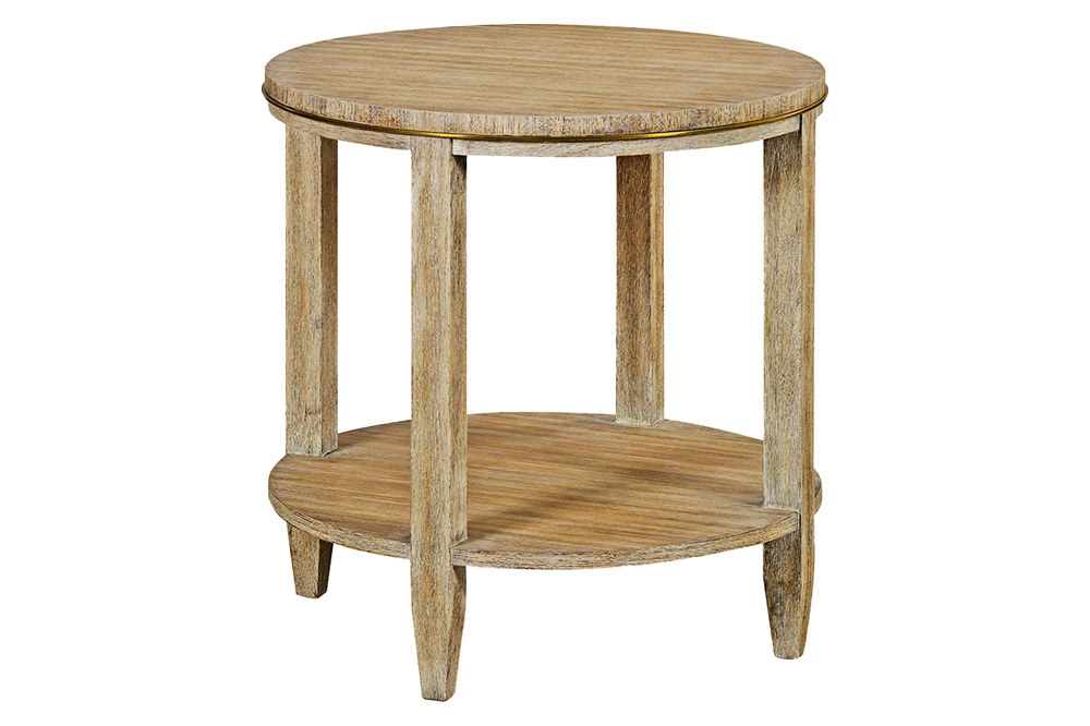 Oliver Antioch Round Side Table - Weatdered