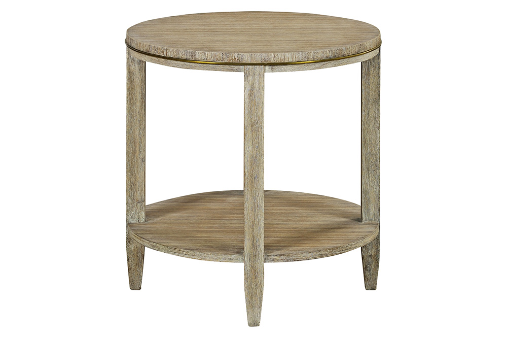 Oliver Antioch Round Side Table - Weatdered