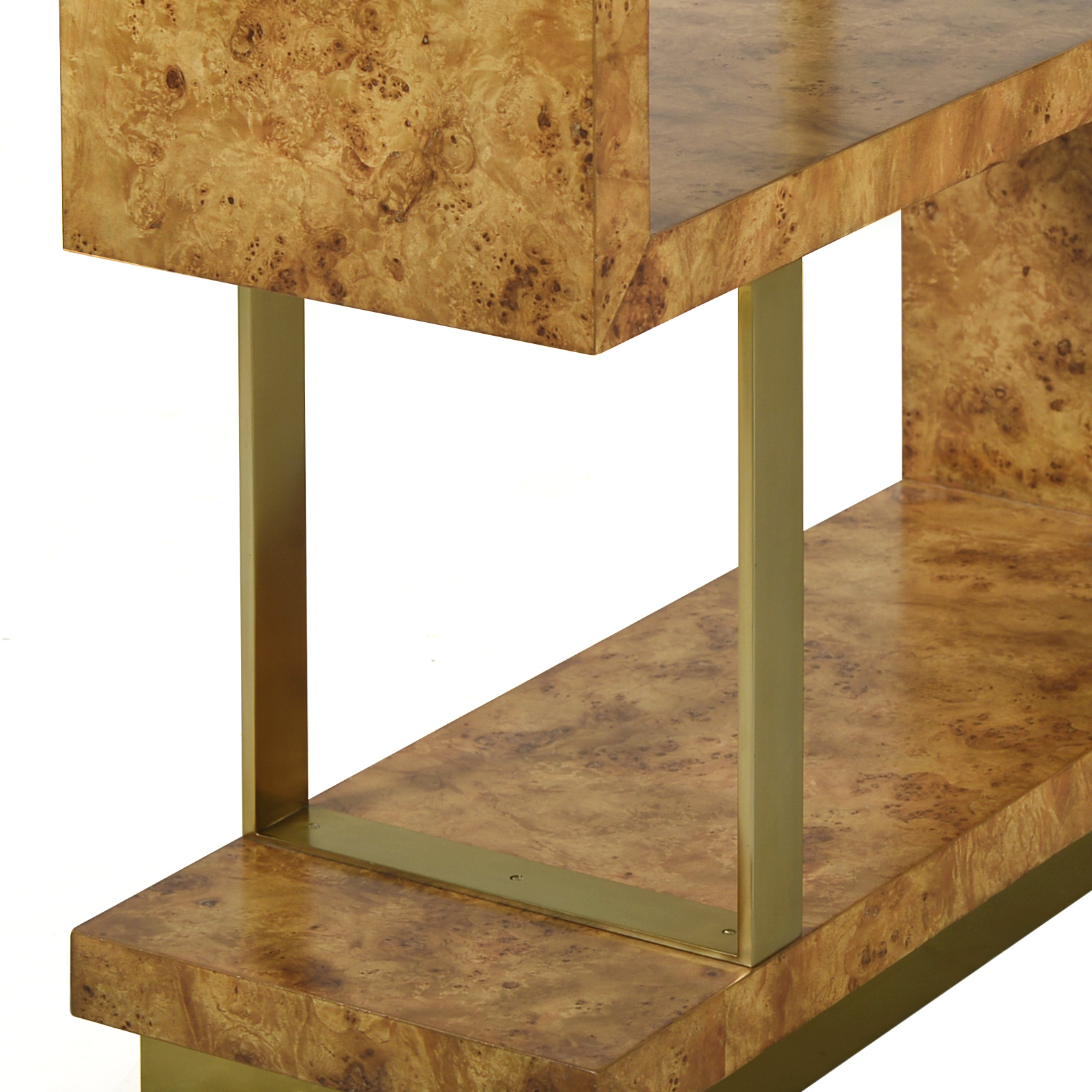 Oliver Anaheim Etagere - Rustic/Mappa Burl Veneer