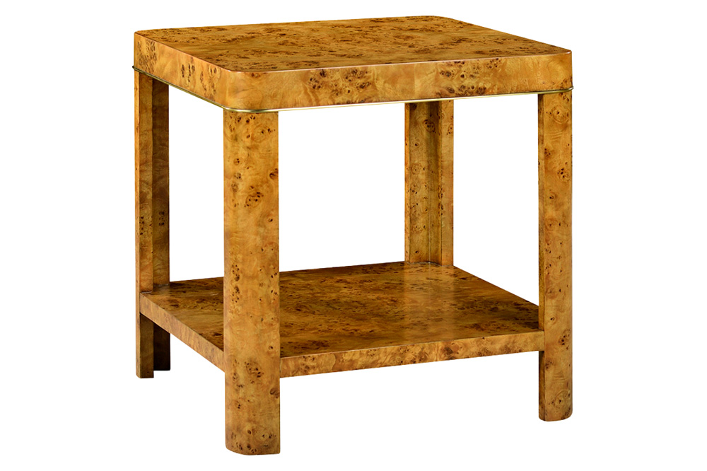 Oliver Cordova Side Table - Rustic/Mappa Burl Veneer